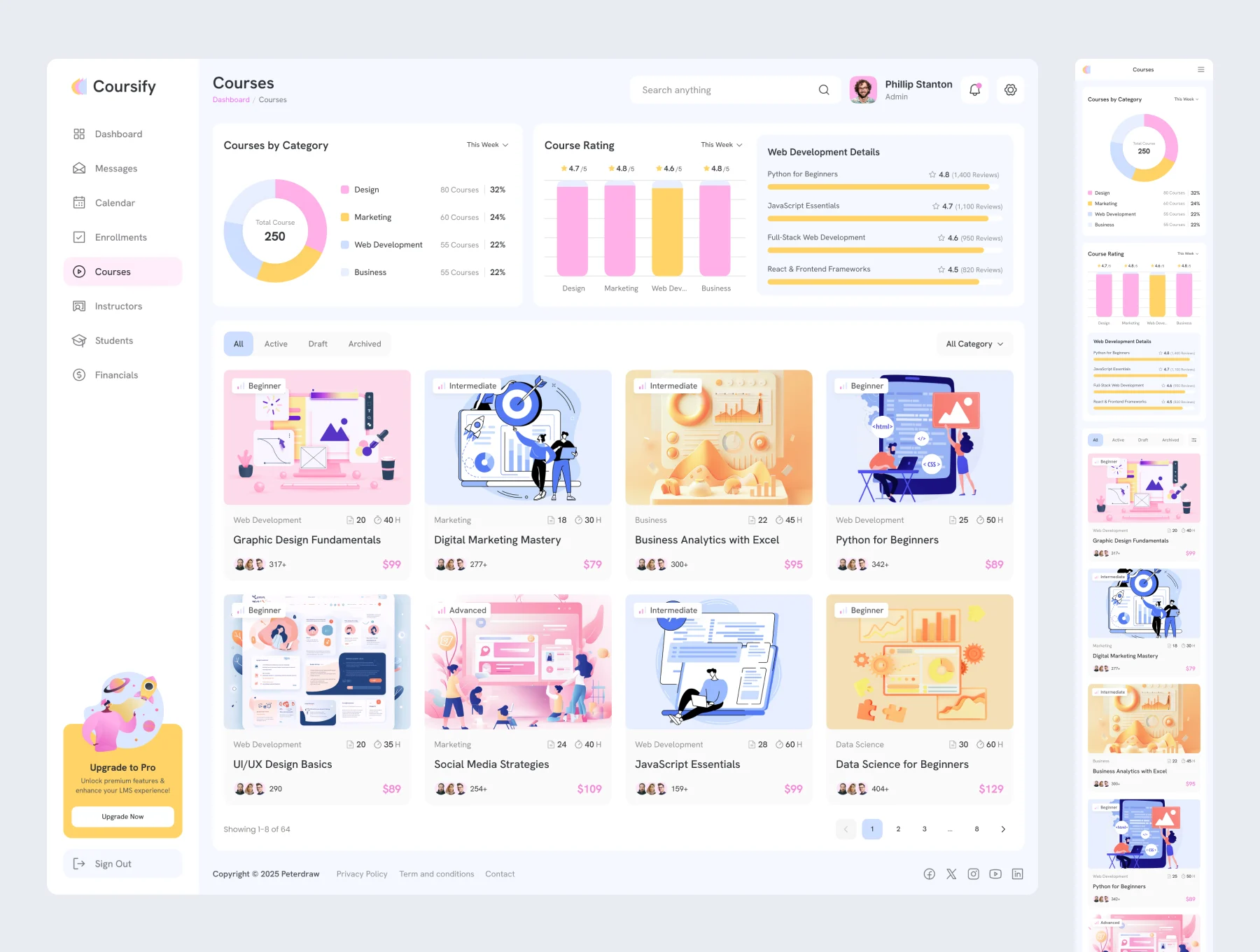 Coursify - Learning Management System Dashboard 4