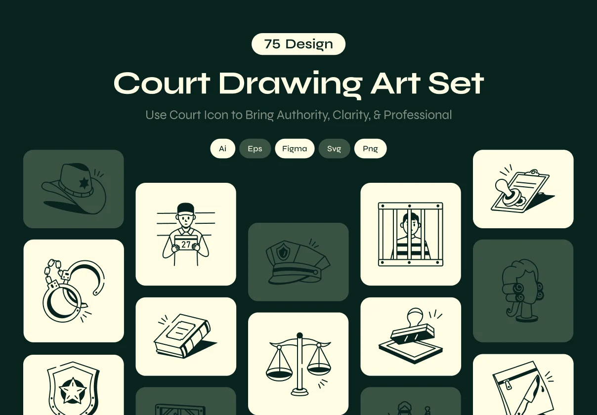 Court Drawing Art Set