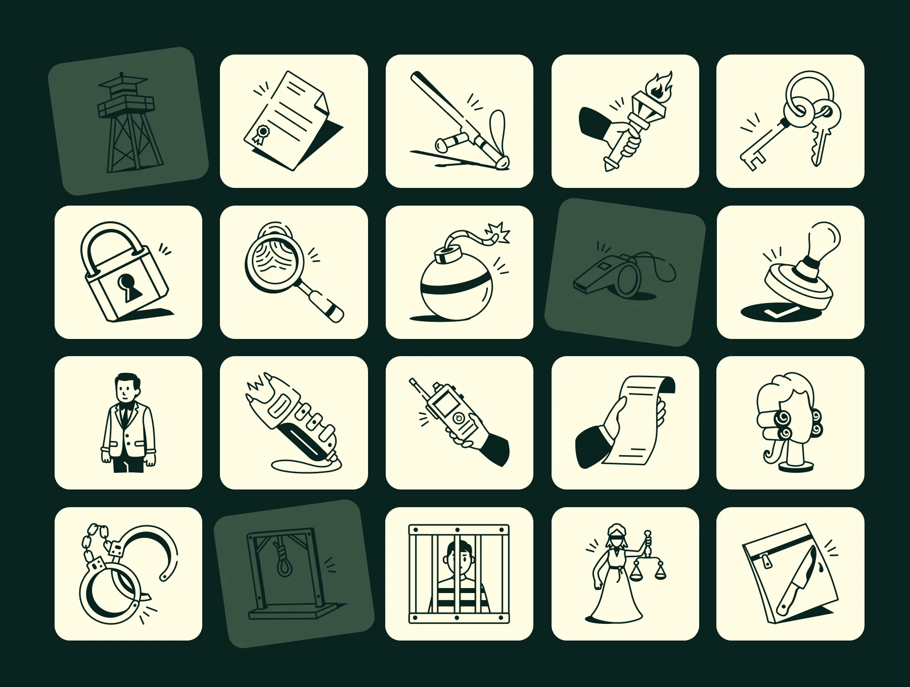 Court Drawing Art Set 5