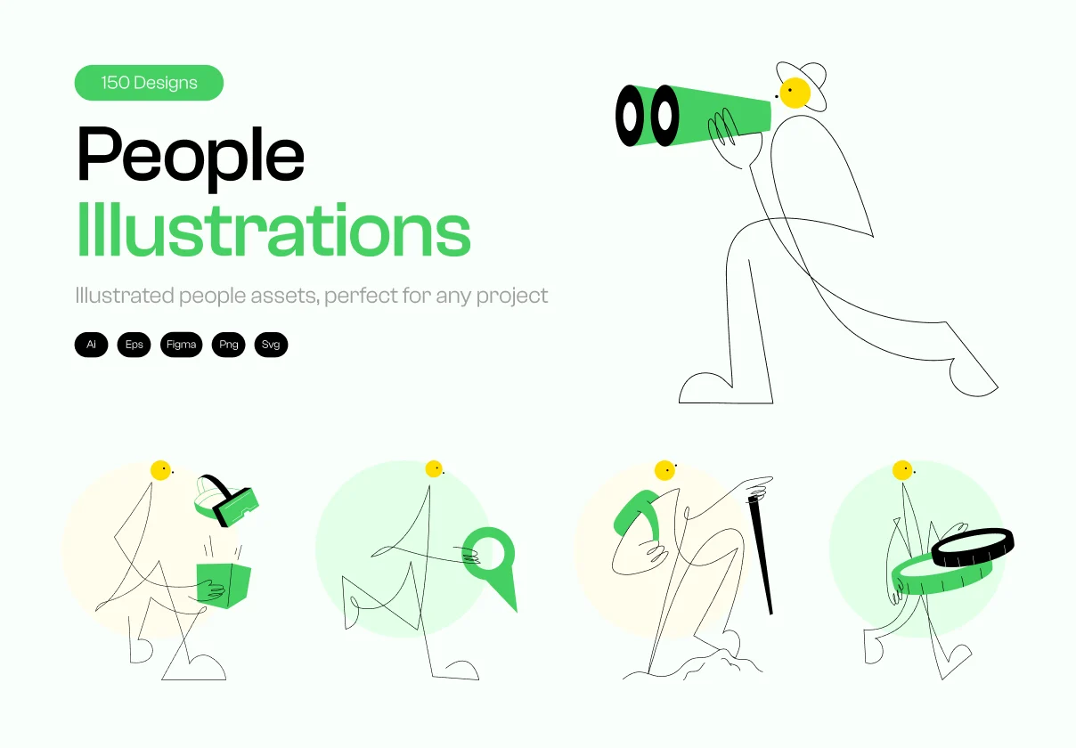 People Illustrations Art Set
