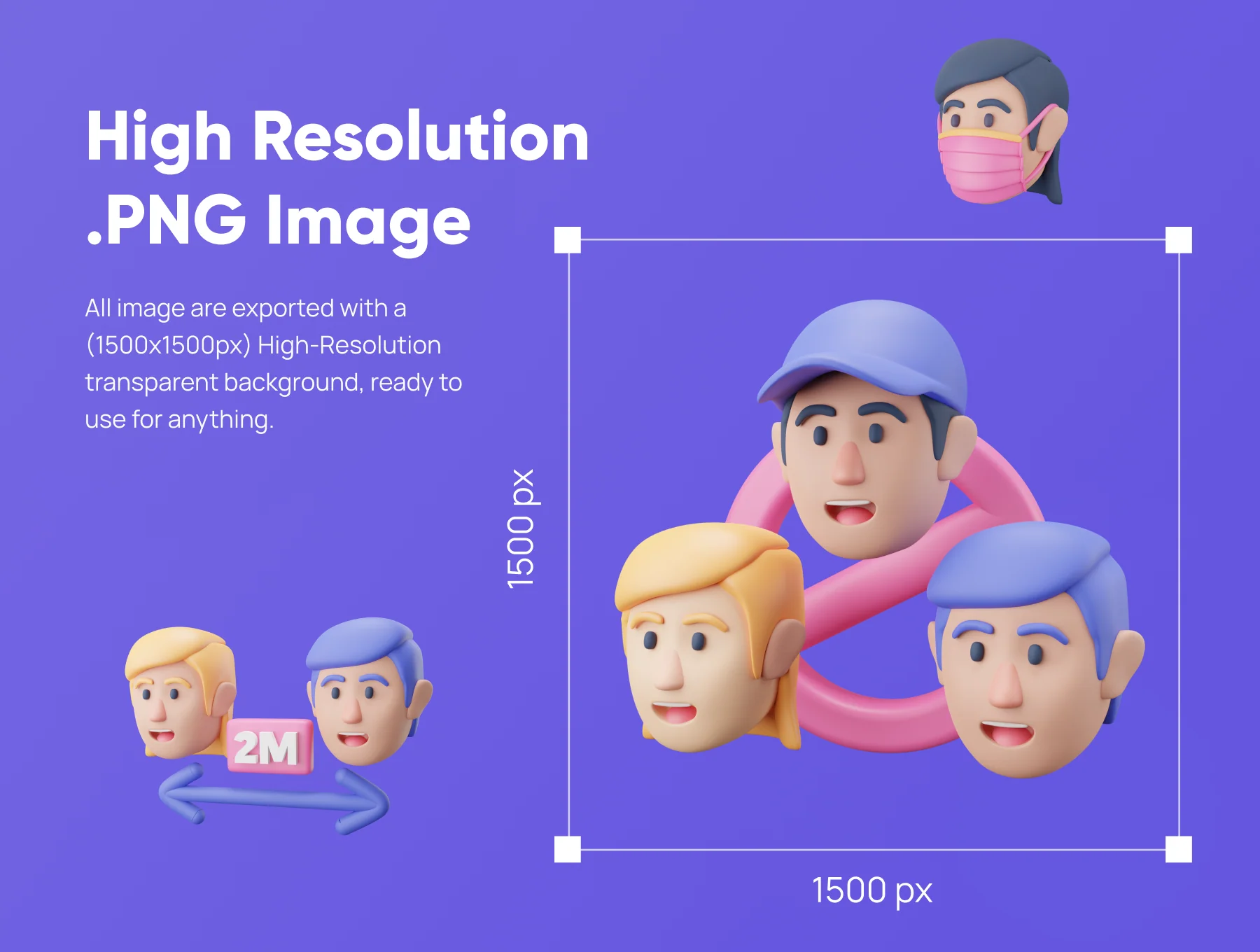 Covidly - Covid-19 3D Icon Set 4