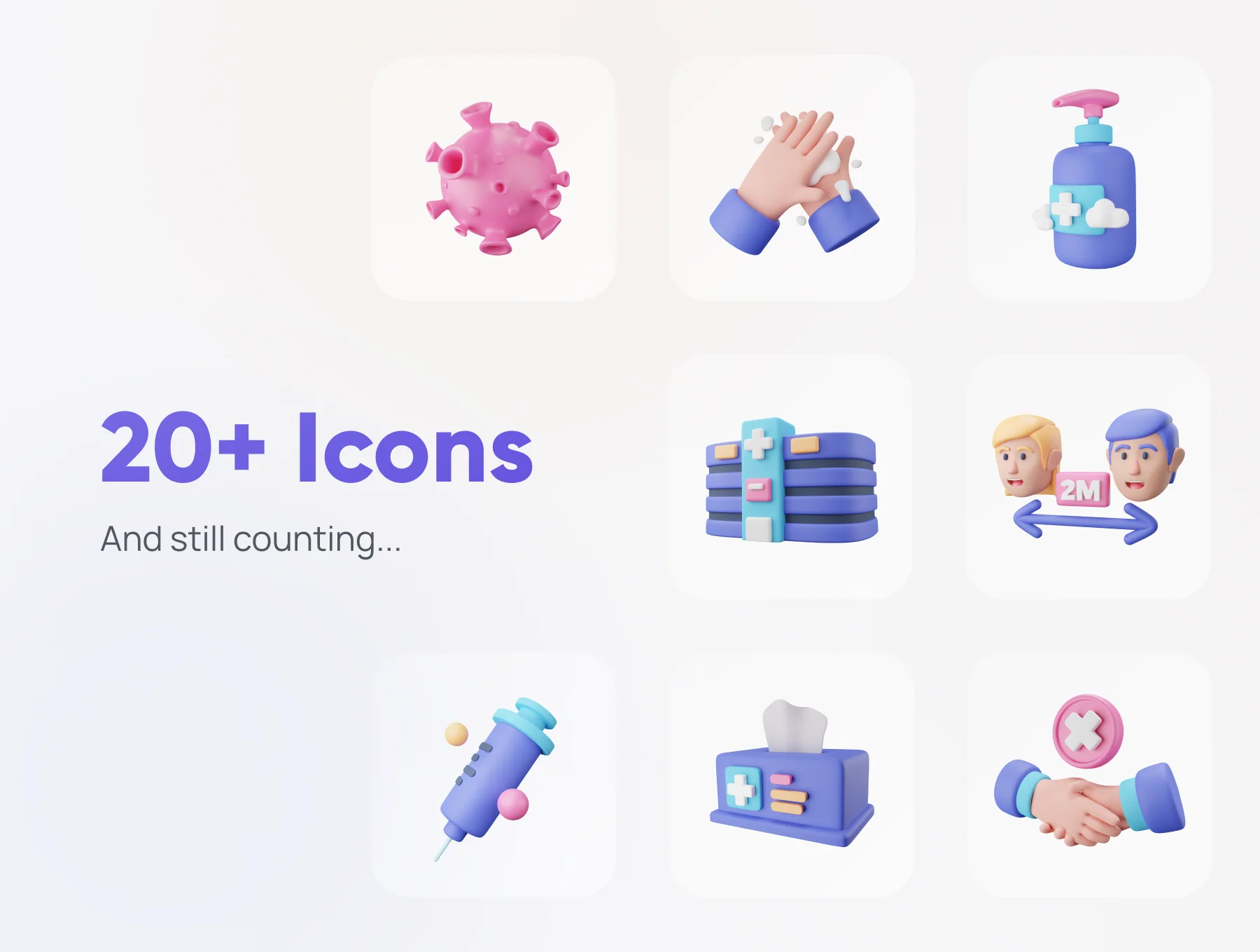 Covidly - Covid-19 3D Icon Set 7