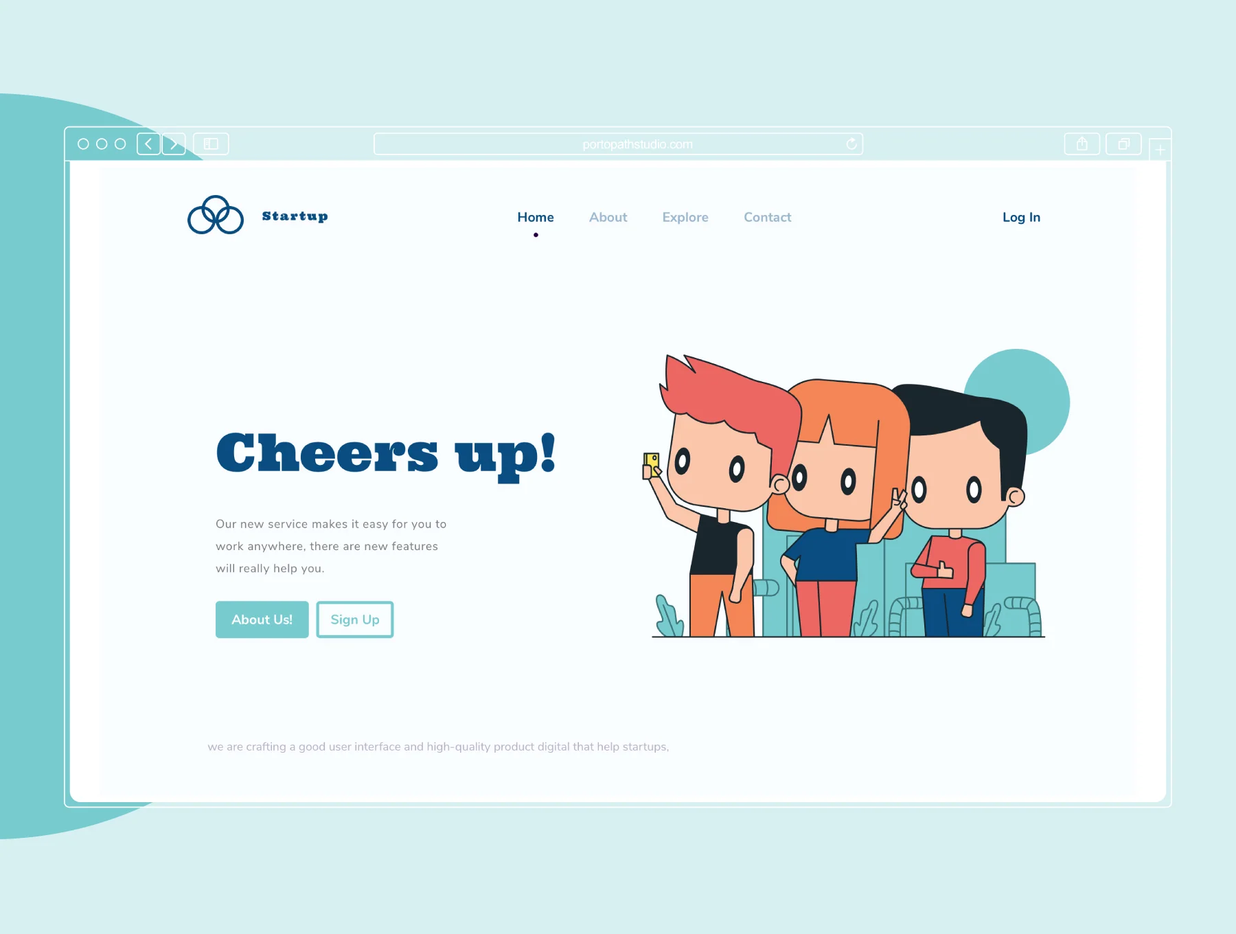 Crafted Unique Illustration Startup Team! 6