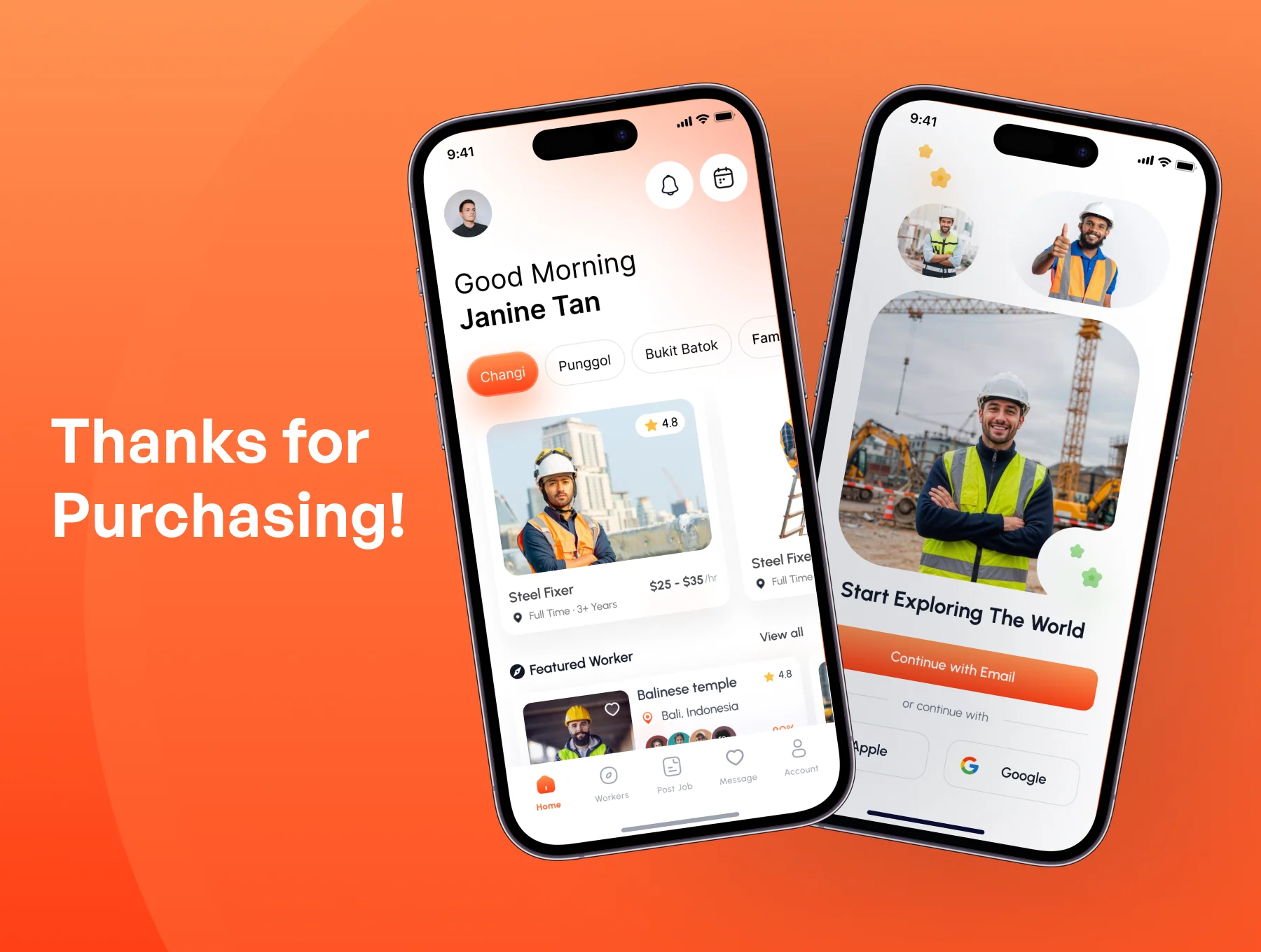 CraftHire – Skilled Worker Hiring Mobile App UI Kit 6