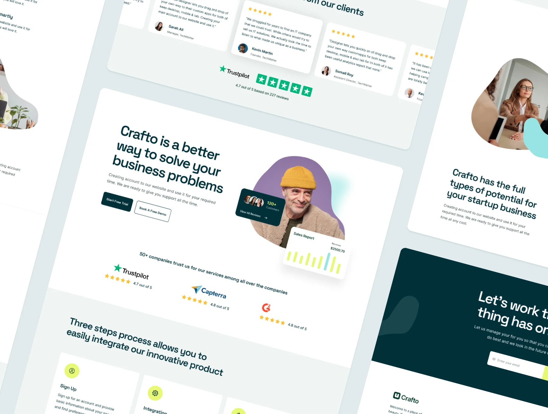 Crafto - Framer SaaS & Startup Template 3
