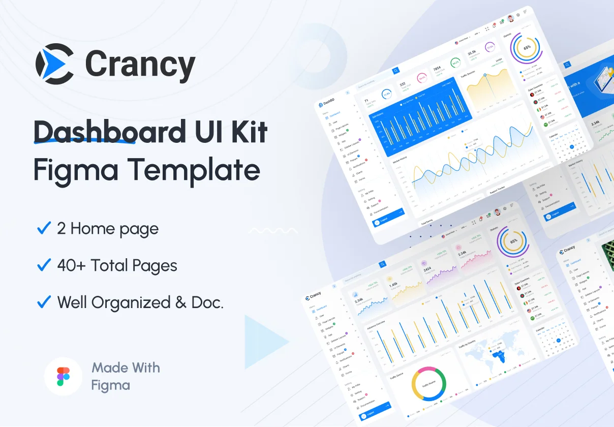 Crancy - Admin Dashboard Figma UI Kits Template