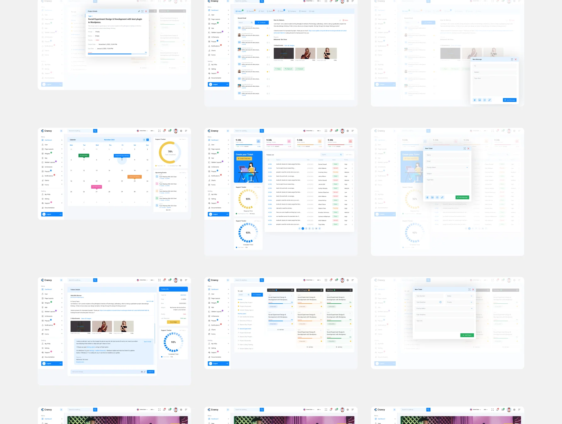 Crancy - Admin Dashboard Figma UI Kits Template 6