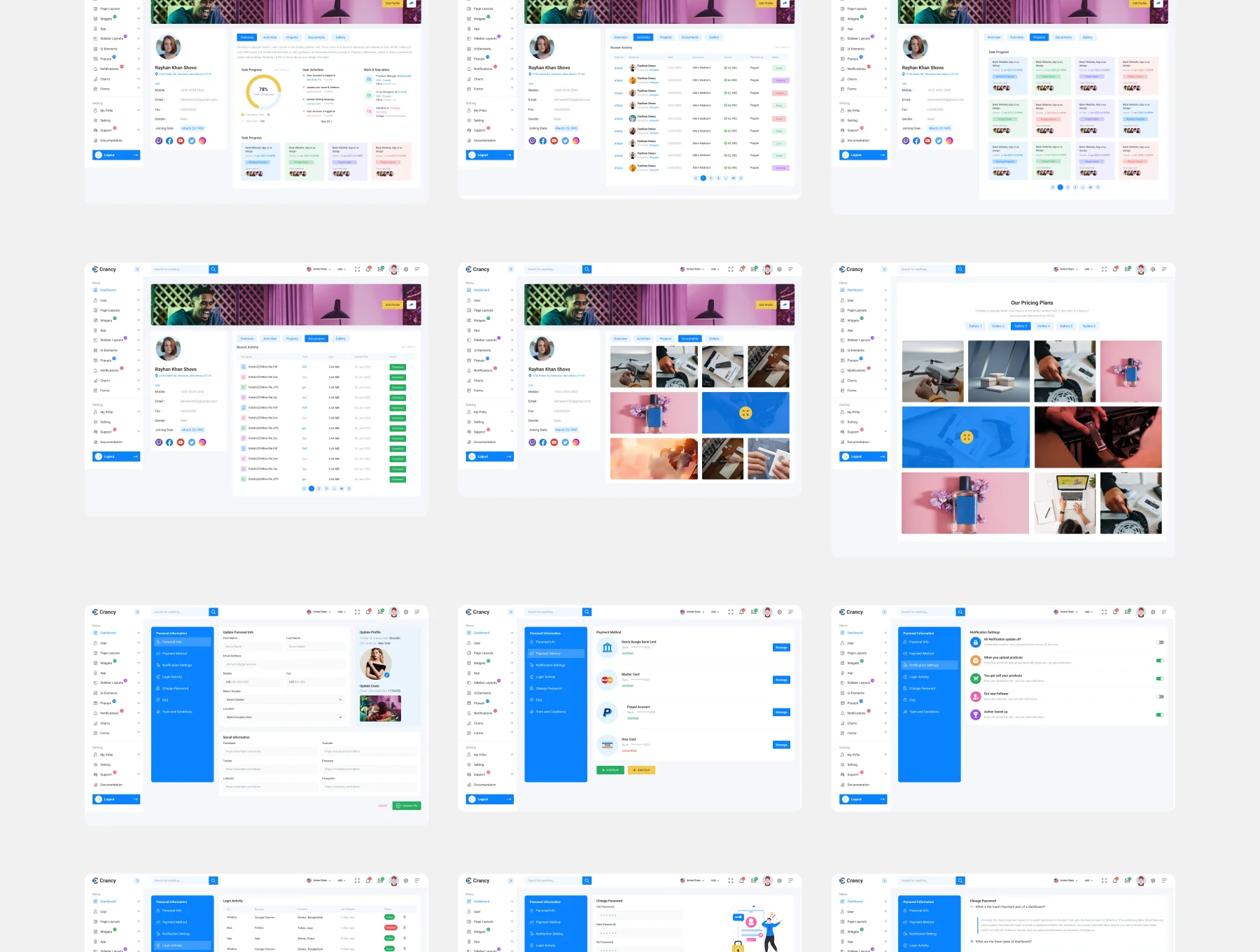 Crancy - Admin Dashboard Figma UI Kits Template 7