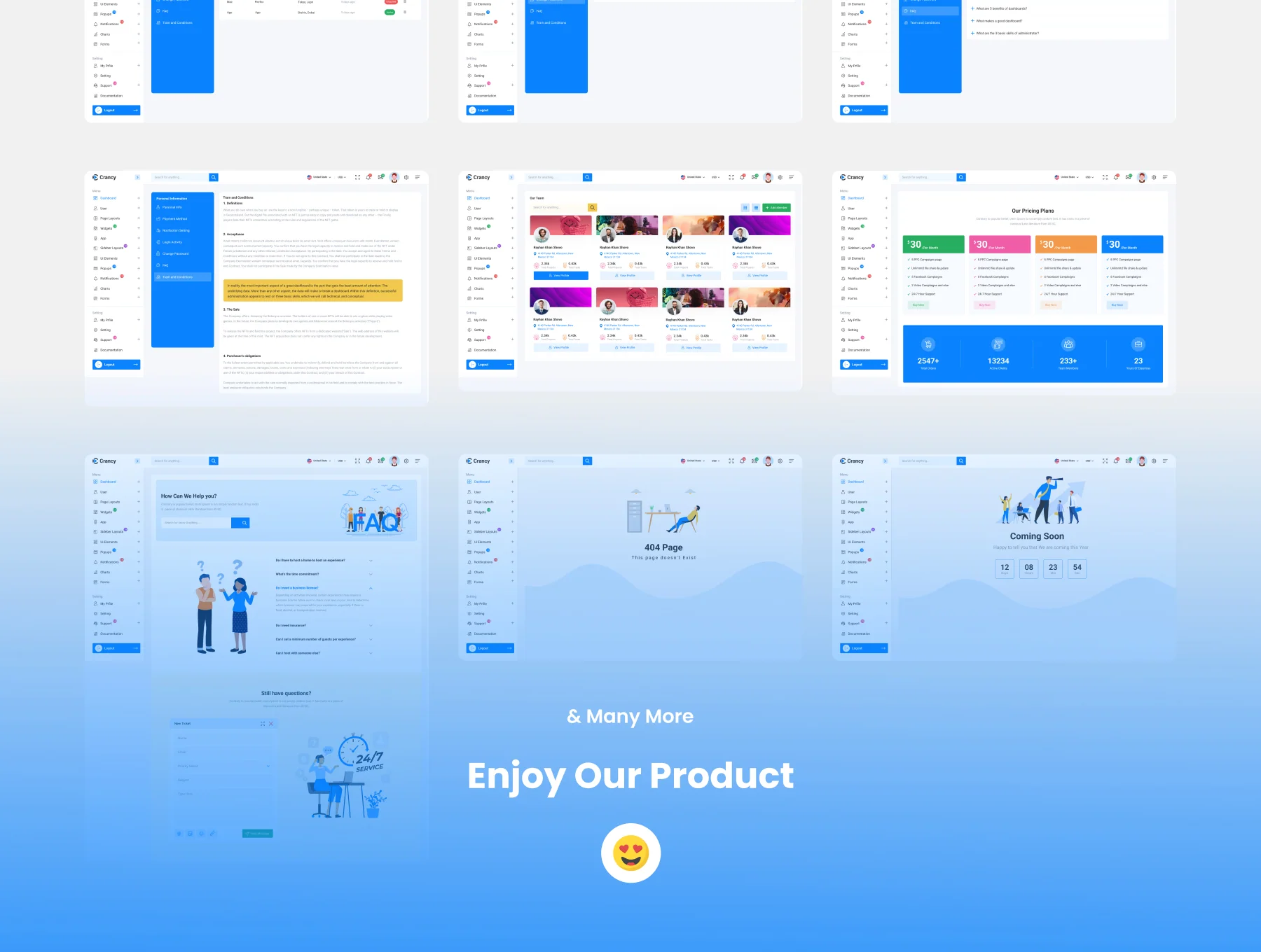 Crancy - Admin Dashboard Figma UI Kits Template 8