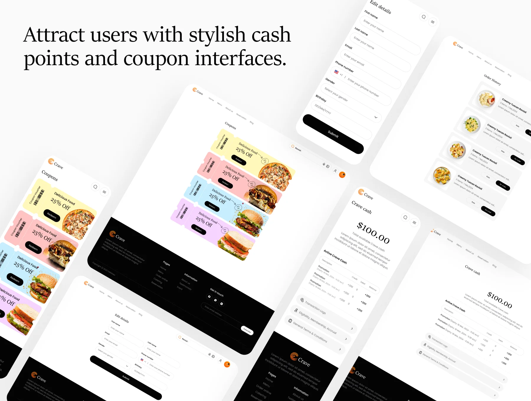 Crave: Food Website Uikit for Figma 4