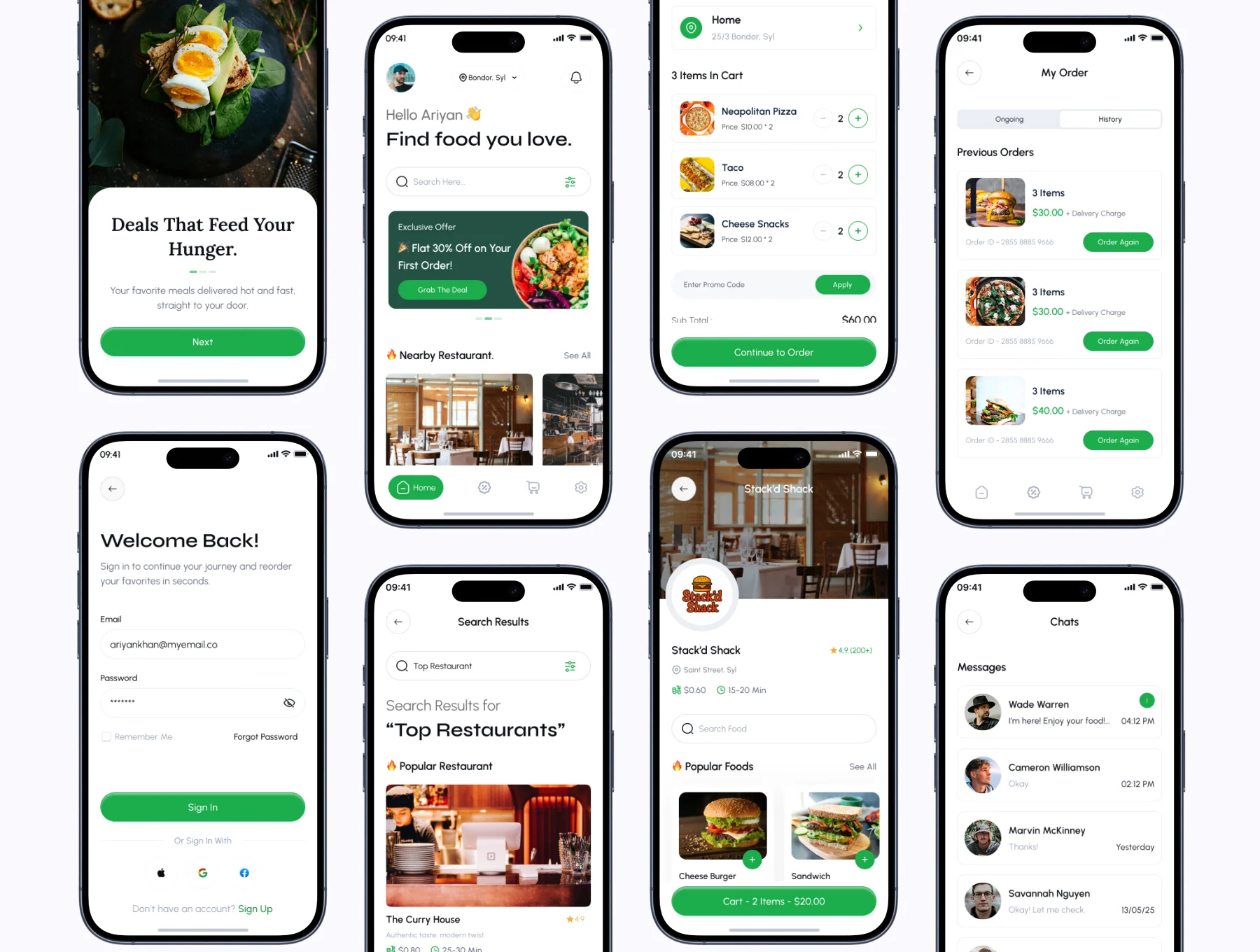 Cravio - Food Delivery App UI Kit