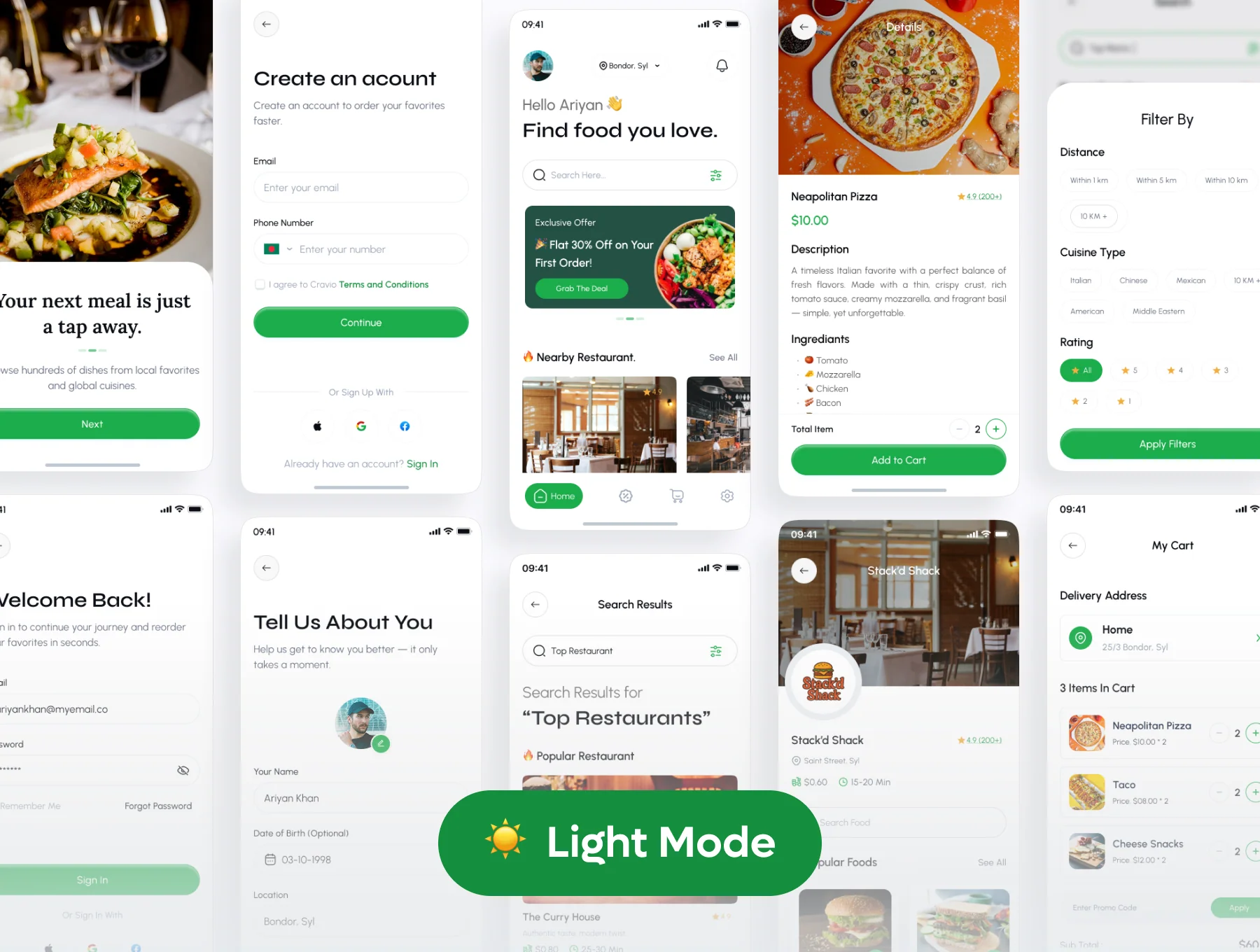 Cravio - Food Delivery App UI Kit 2