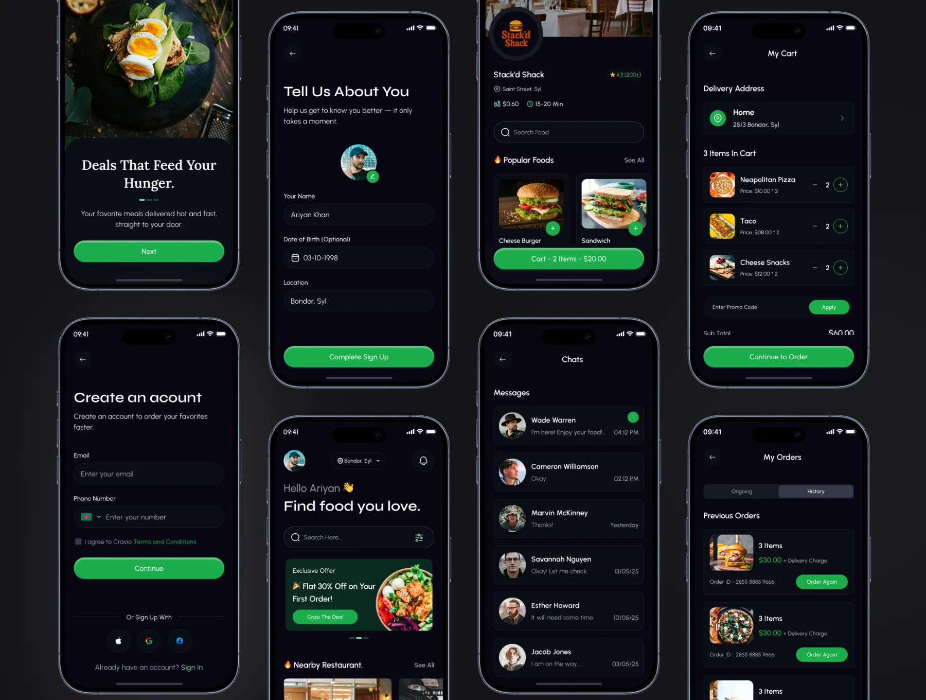 Cravio - Food Delivery App UI Kit 4