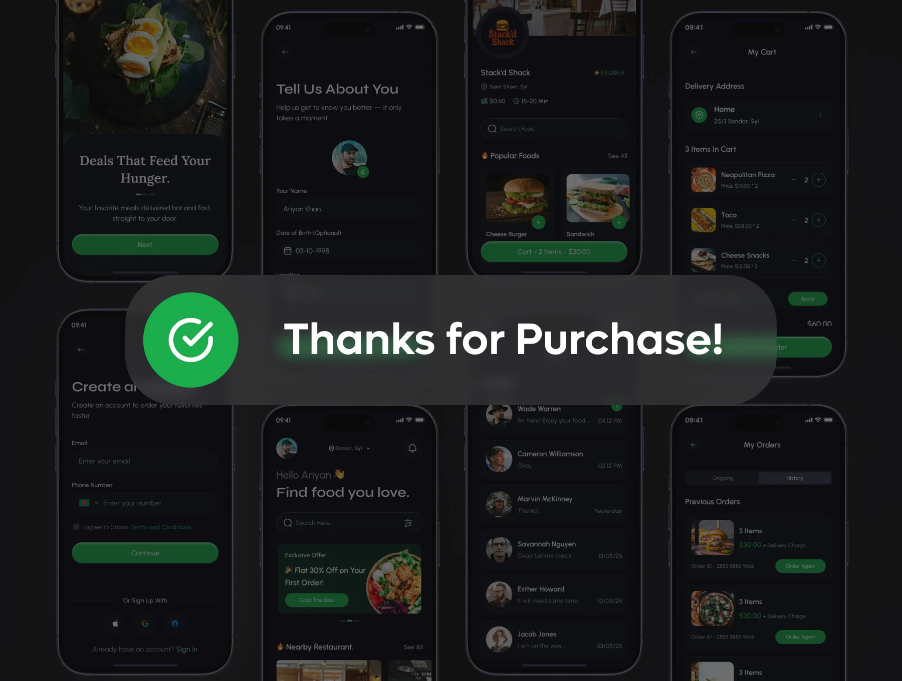 Cravio - Food Delivery App UI Kit 6