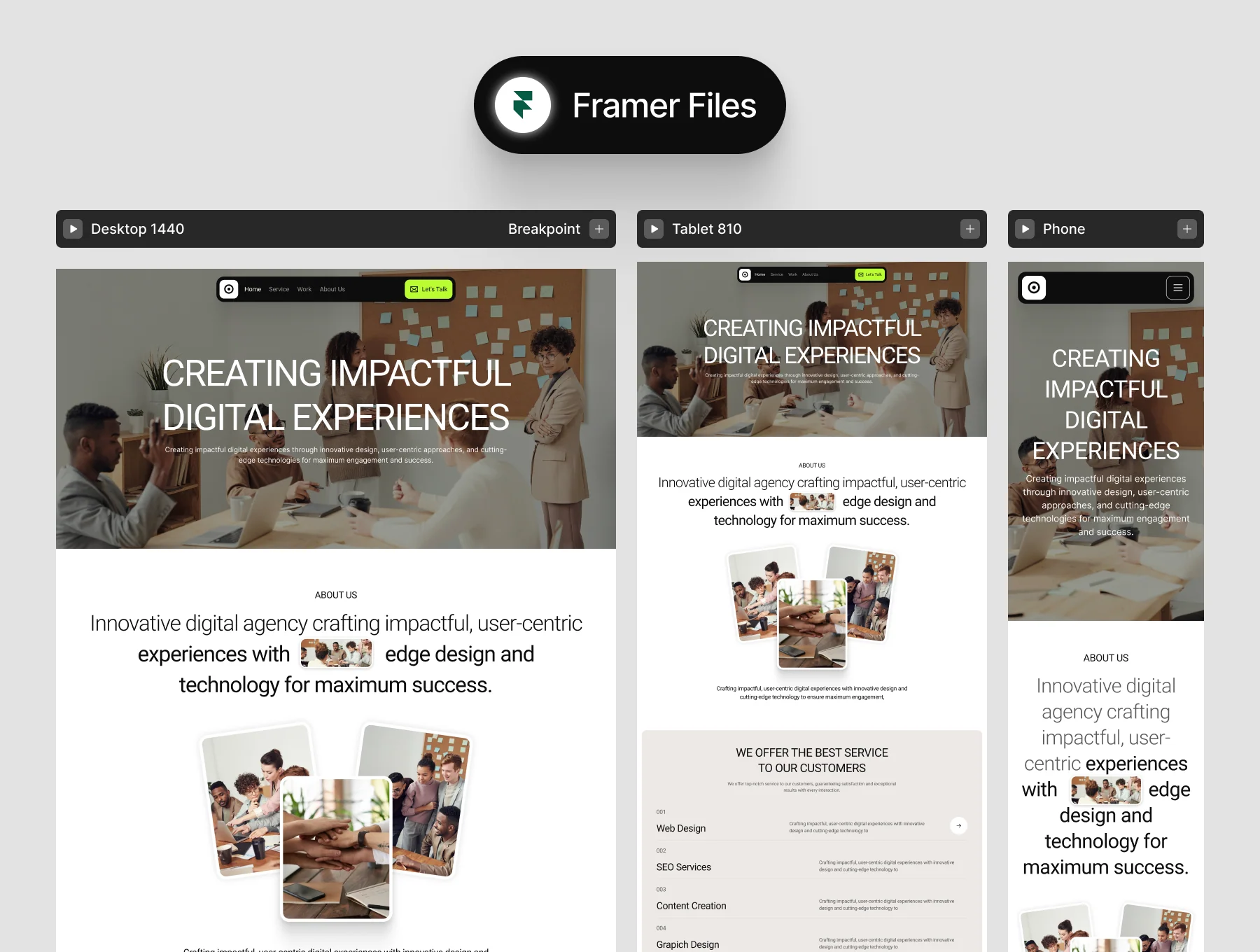 Creatifoo - Creative Agency Framer Template 4