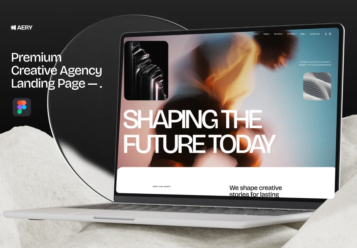 Creative Agency Figma Landing Page - Responsive Web Design Template