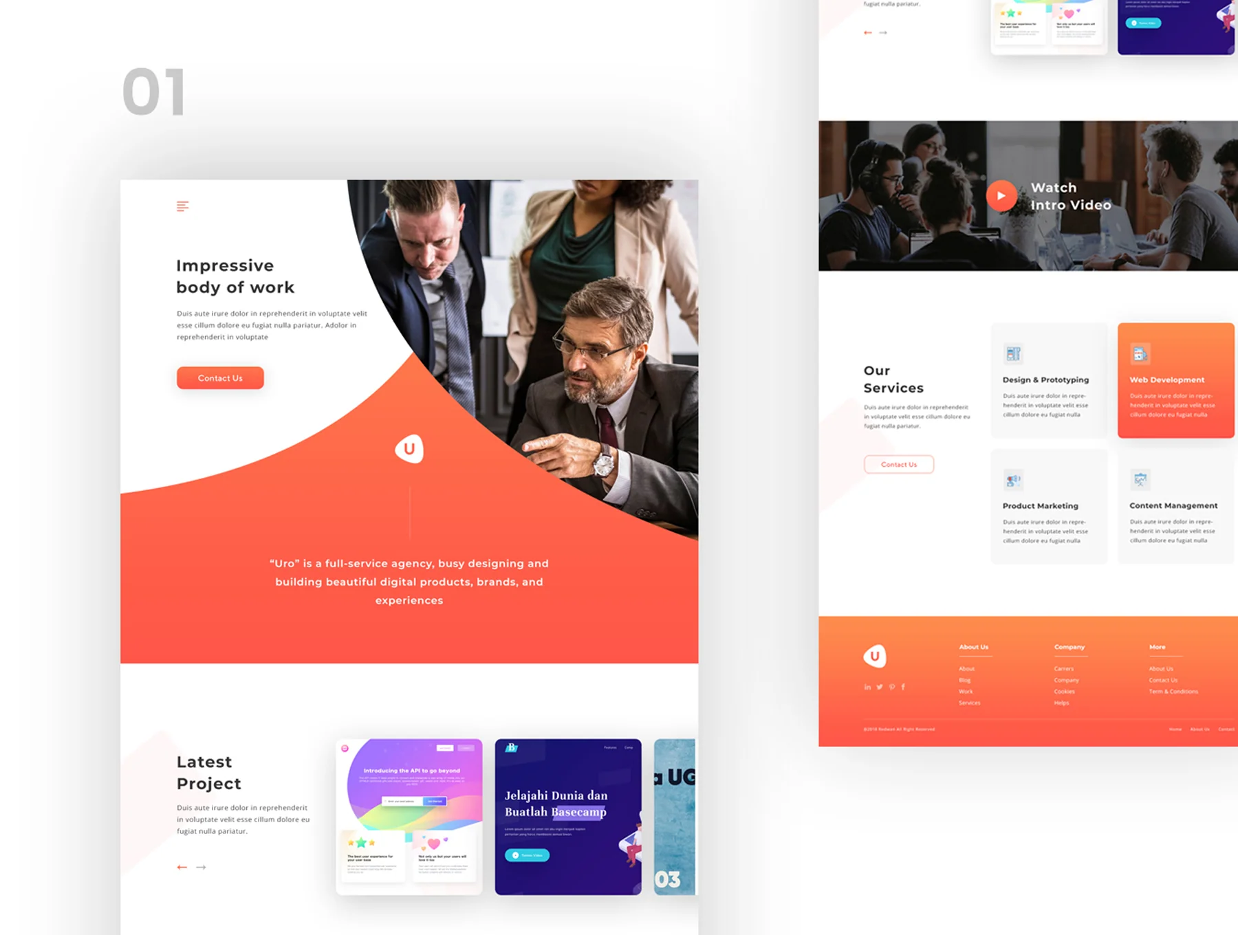 Creative Agency Web Template Design 2