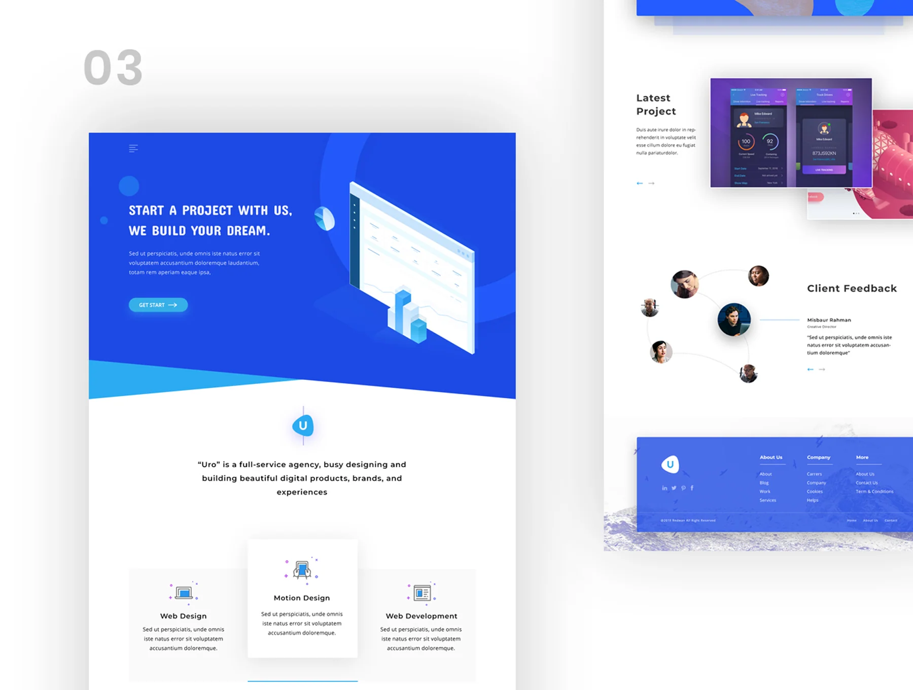 Creative Agency Web Template Design 5