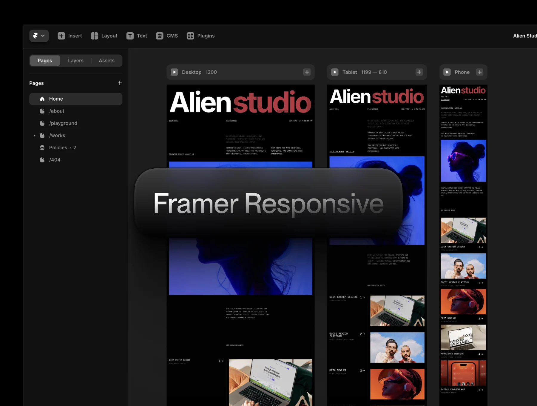 Creative Alien Studio Framer Template 4