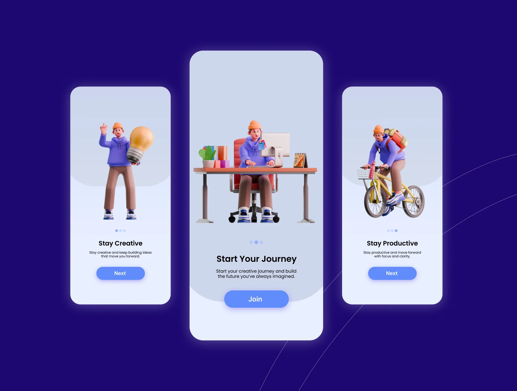 Creative Freelancer  3D Illustration  Set 6