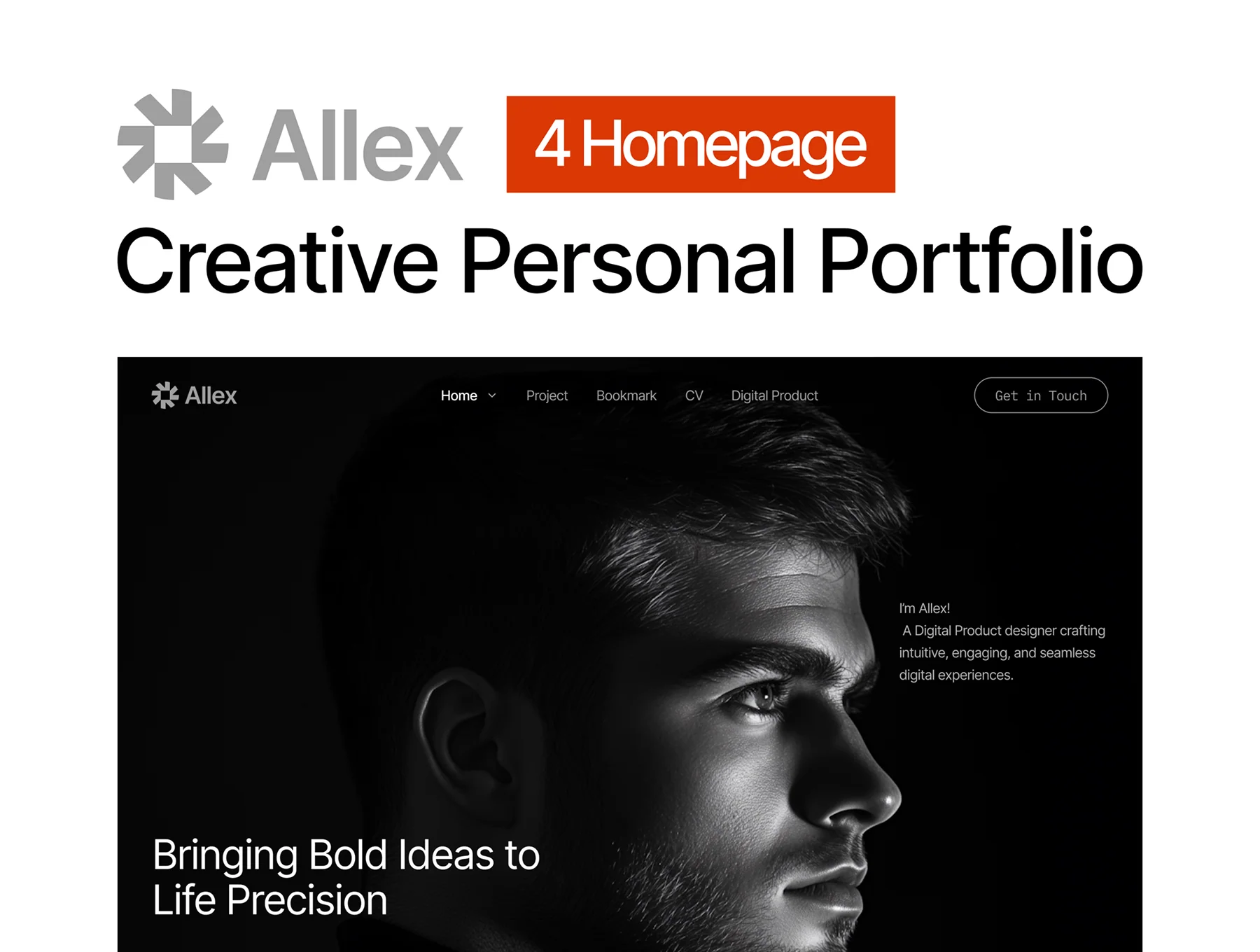 Creative Personal Portfolio Framer Template 4