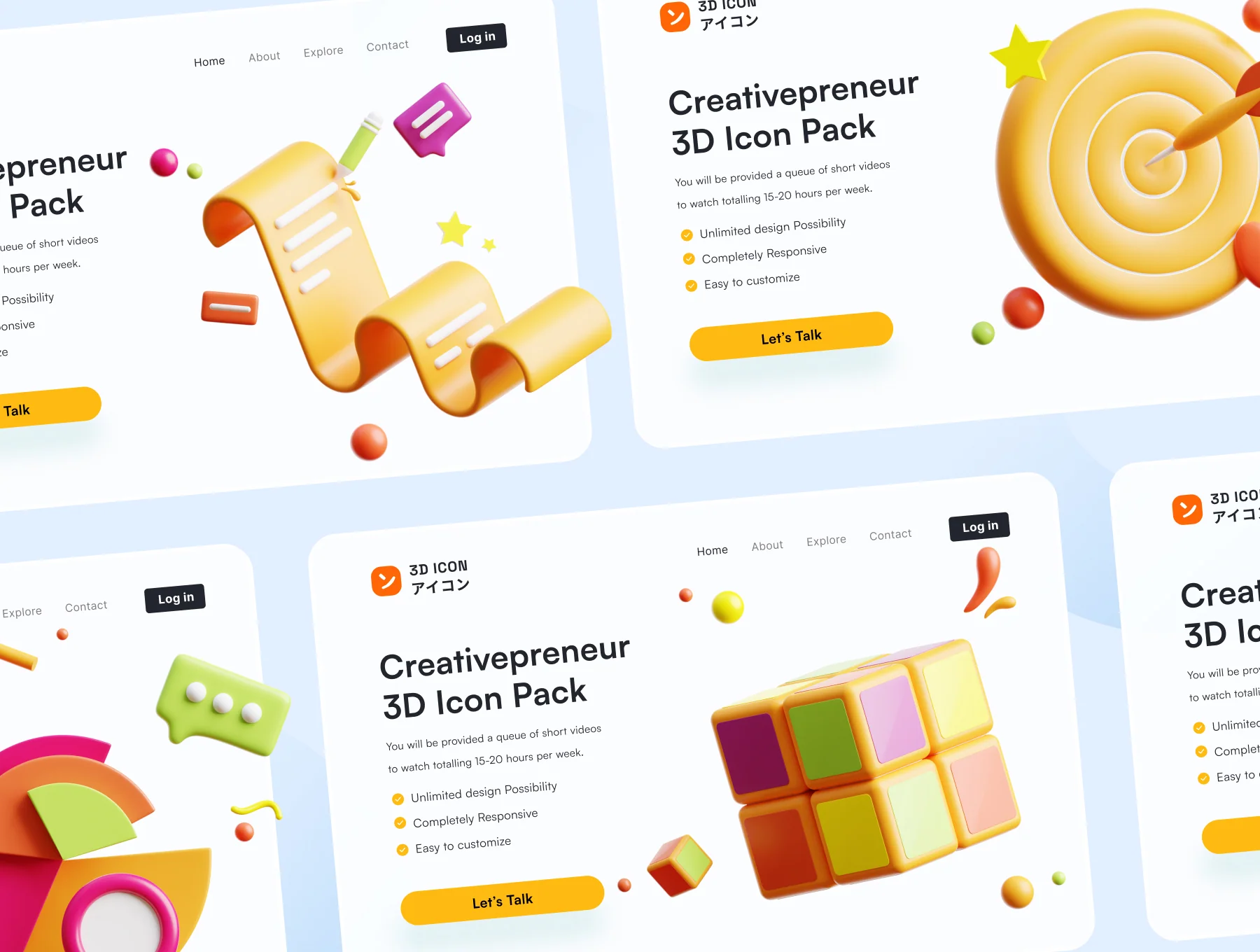 Creativepreneur 3D Icon Pack 5