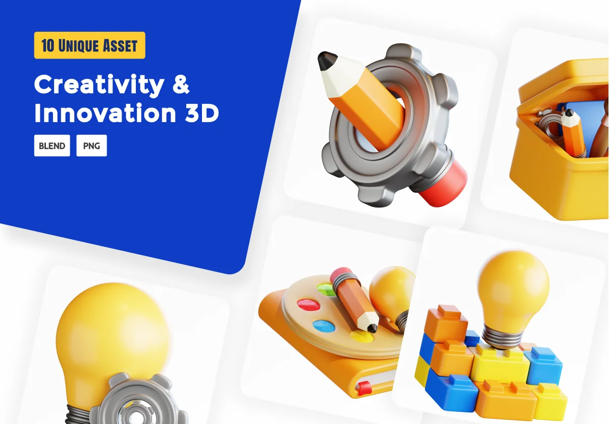 Creativity and Innovation 3D Illustration