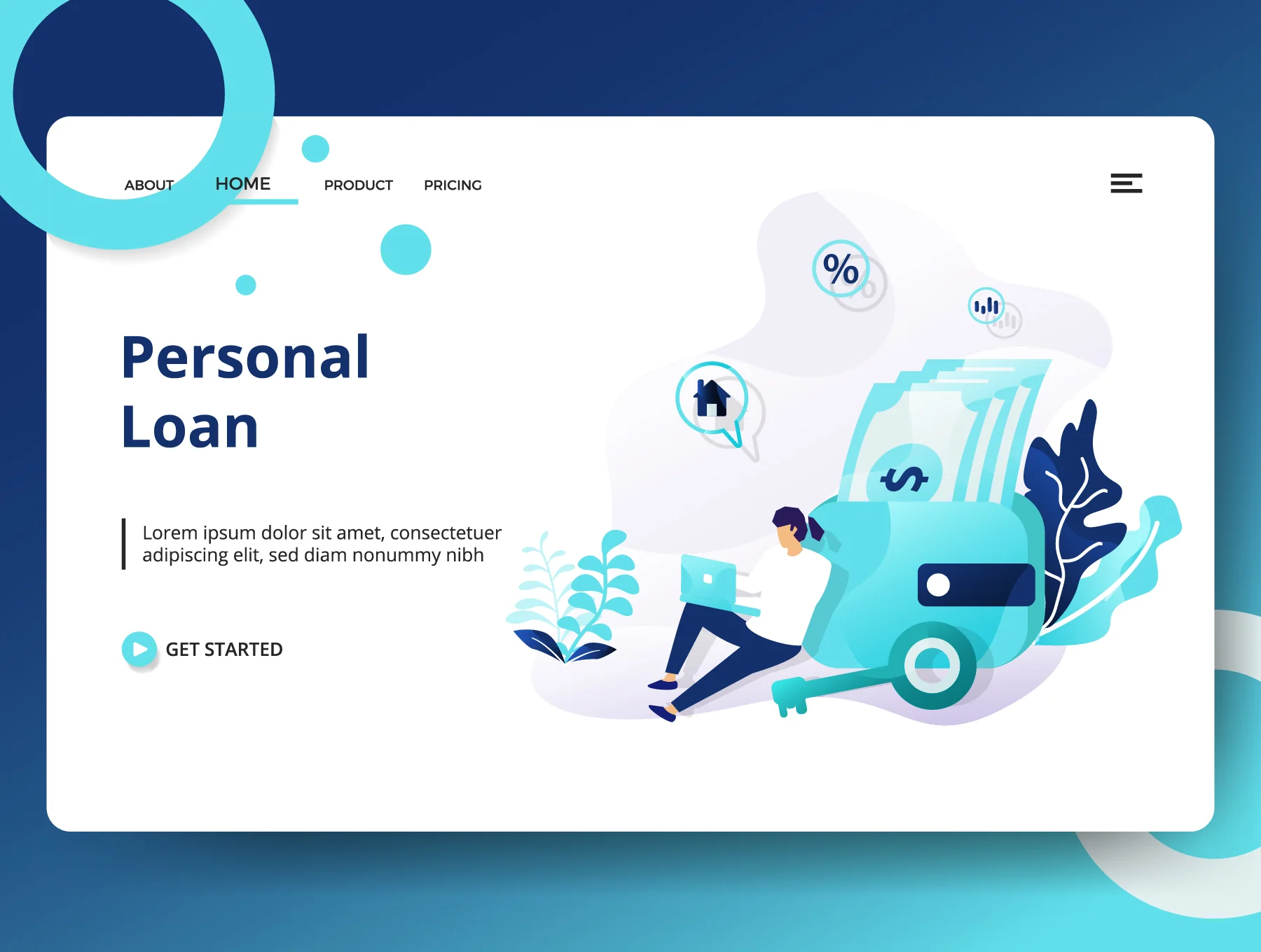 Credit And Loan Landing page template vol 1 2