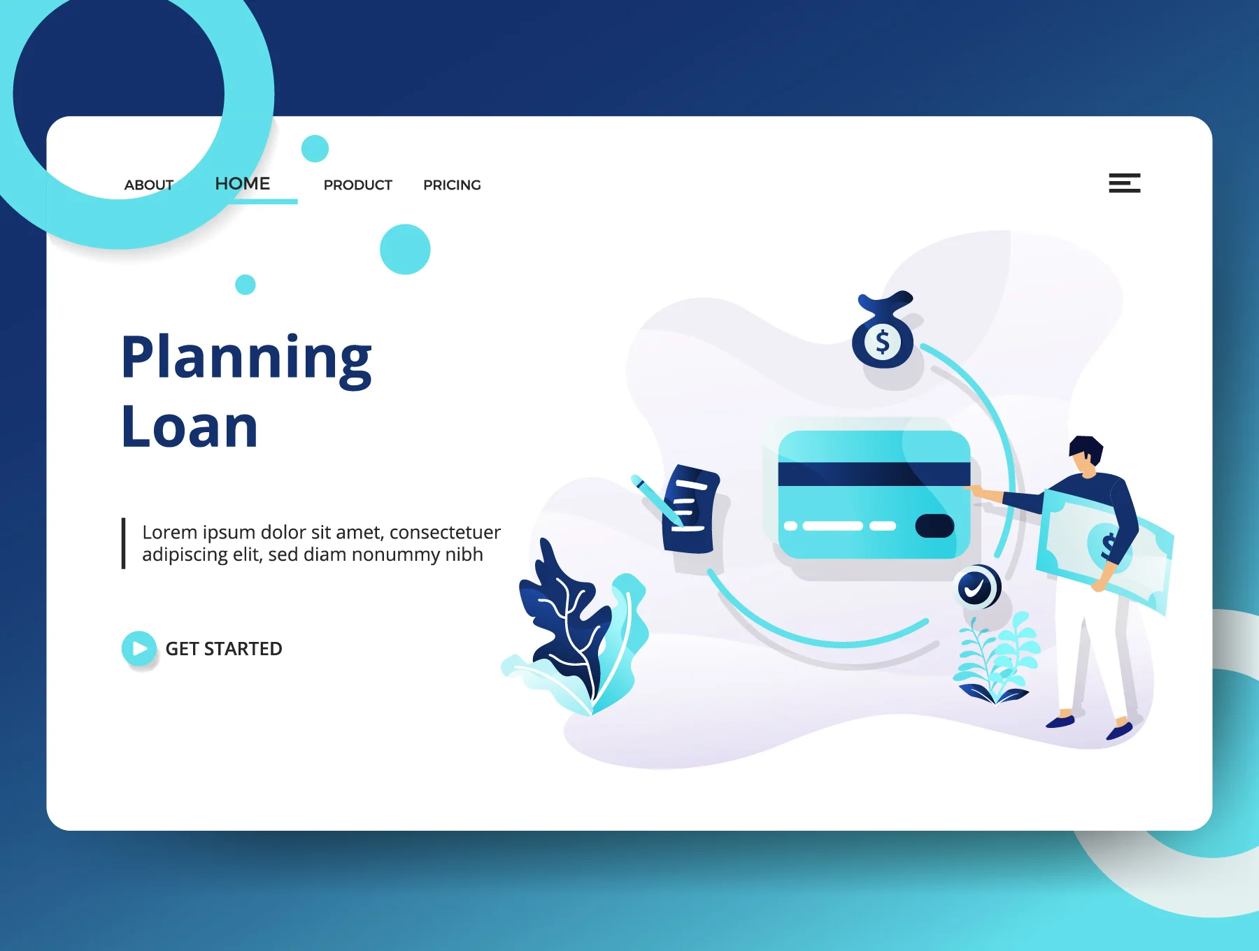 Credit And Loan Landing page template vol 1 3