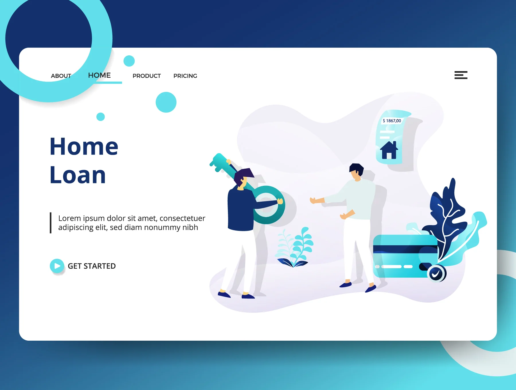 Credit And Loan Landing page template vol 1 6