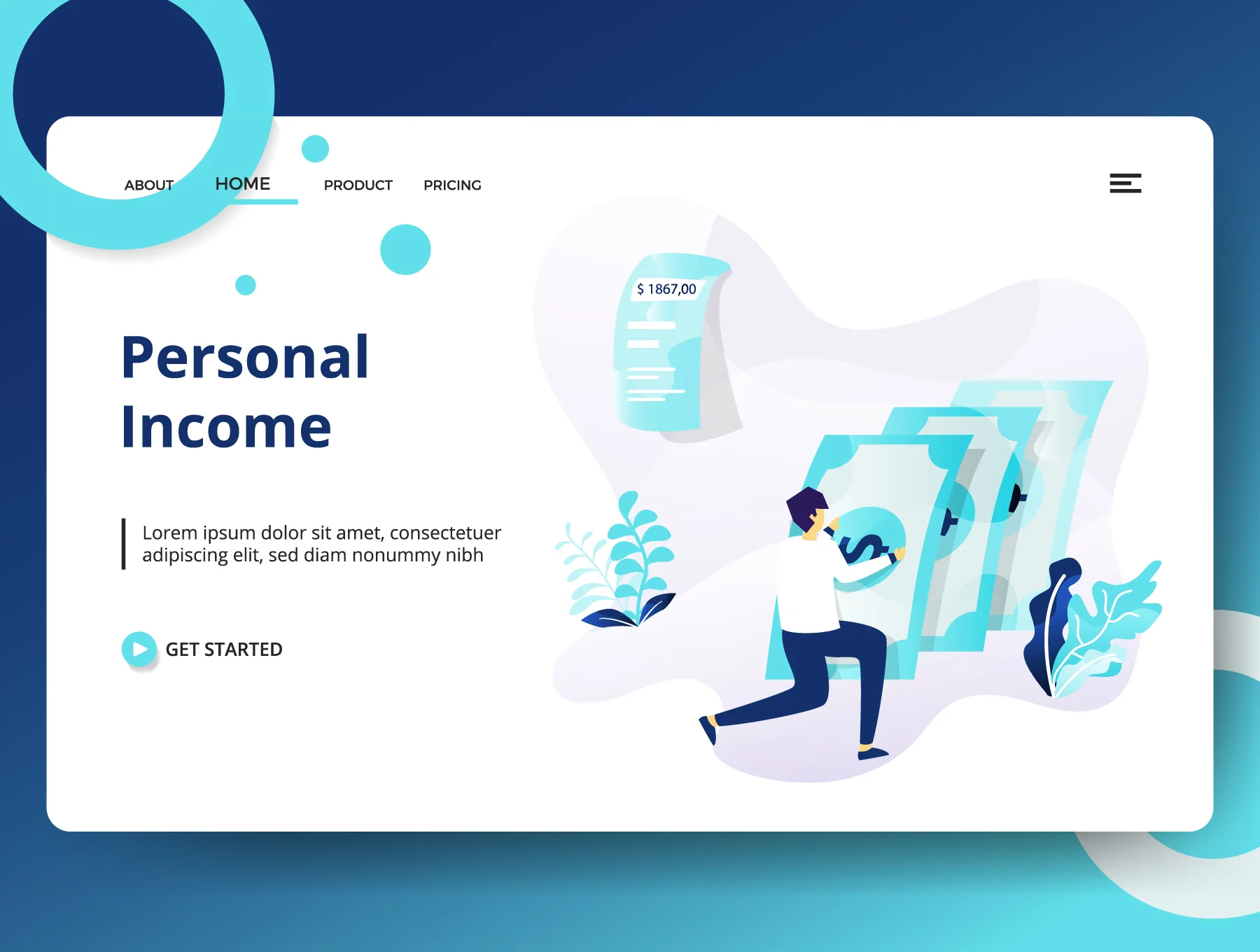 Credit And Loan Landing page template vol 1 8