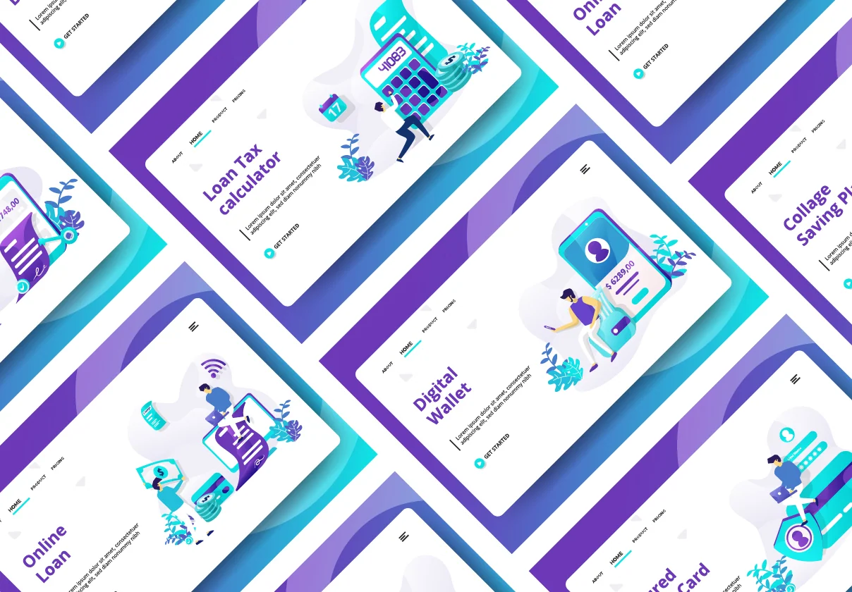 Credit And Loan Landing page template vol 2