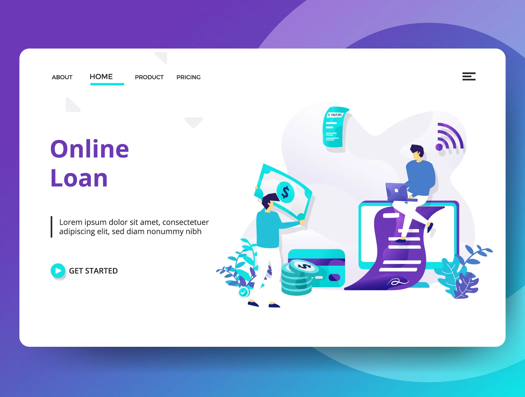 Credit And Loan Landing page template vol 2 2