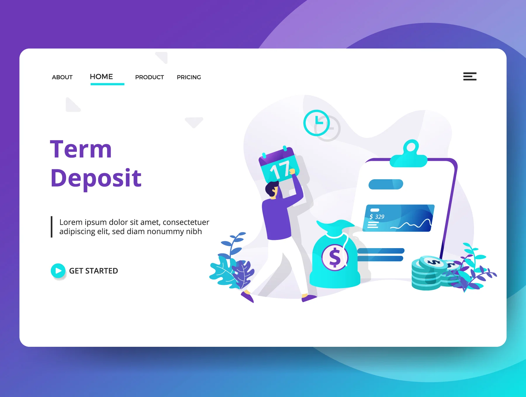 Credit And Loan Landing page template vol 2 6