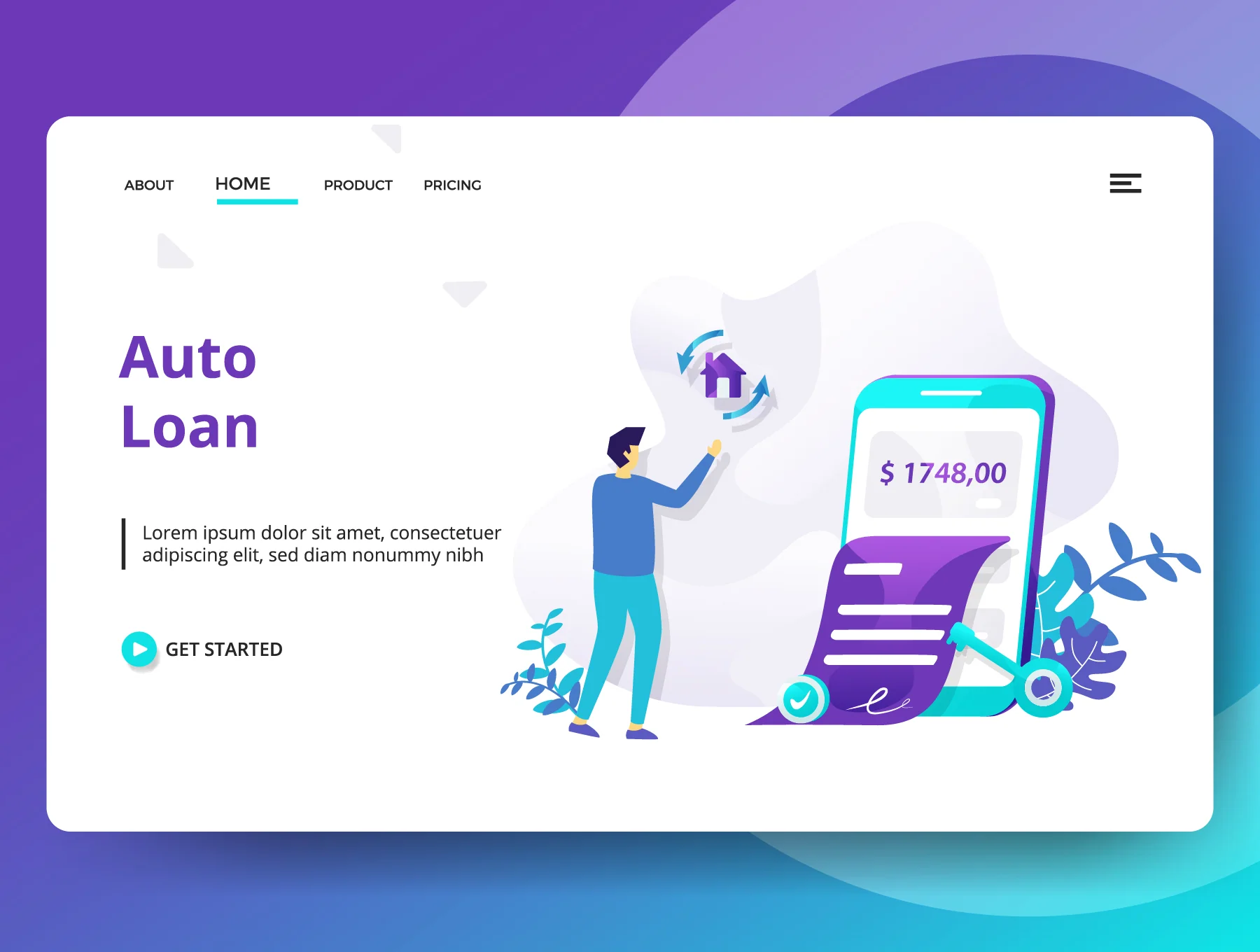 Credit And Loan Landing page template vol 2 8