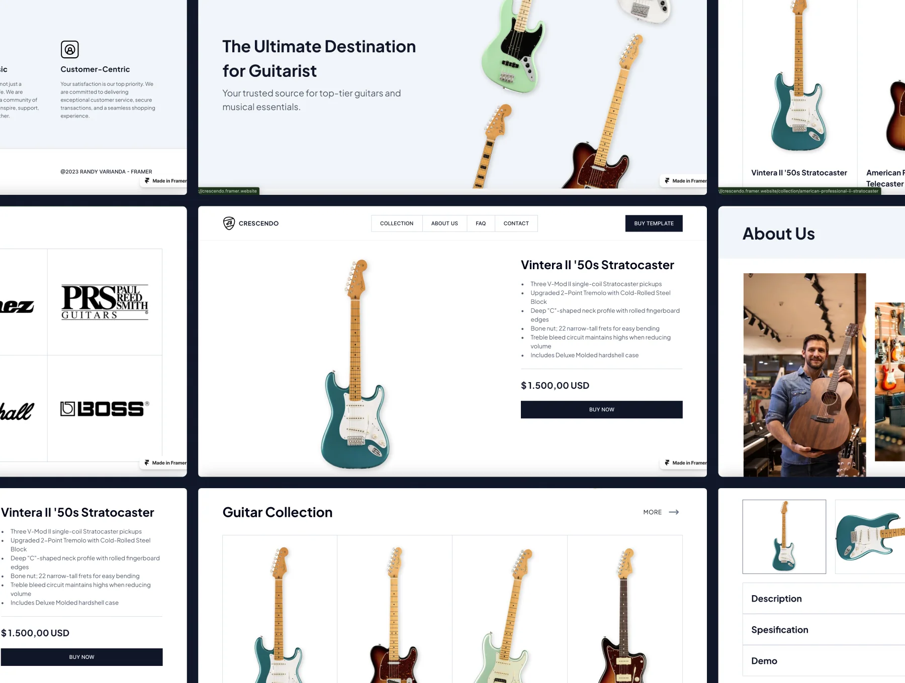 Crescendo – Guitar Store Ecommerce Template 2
