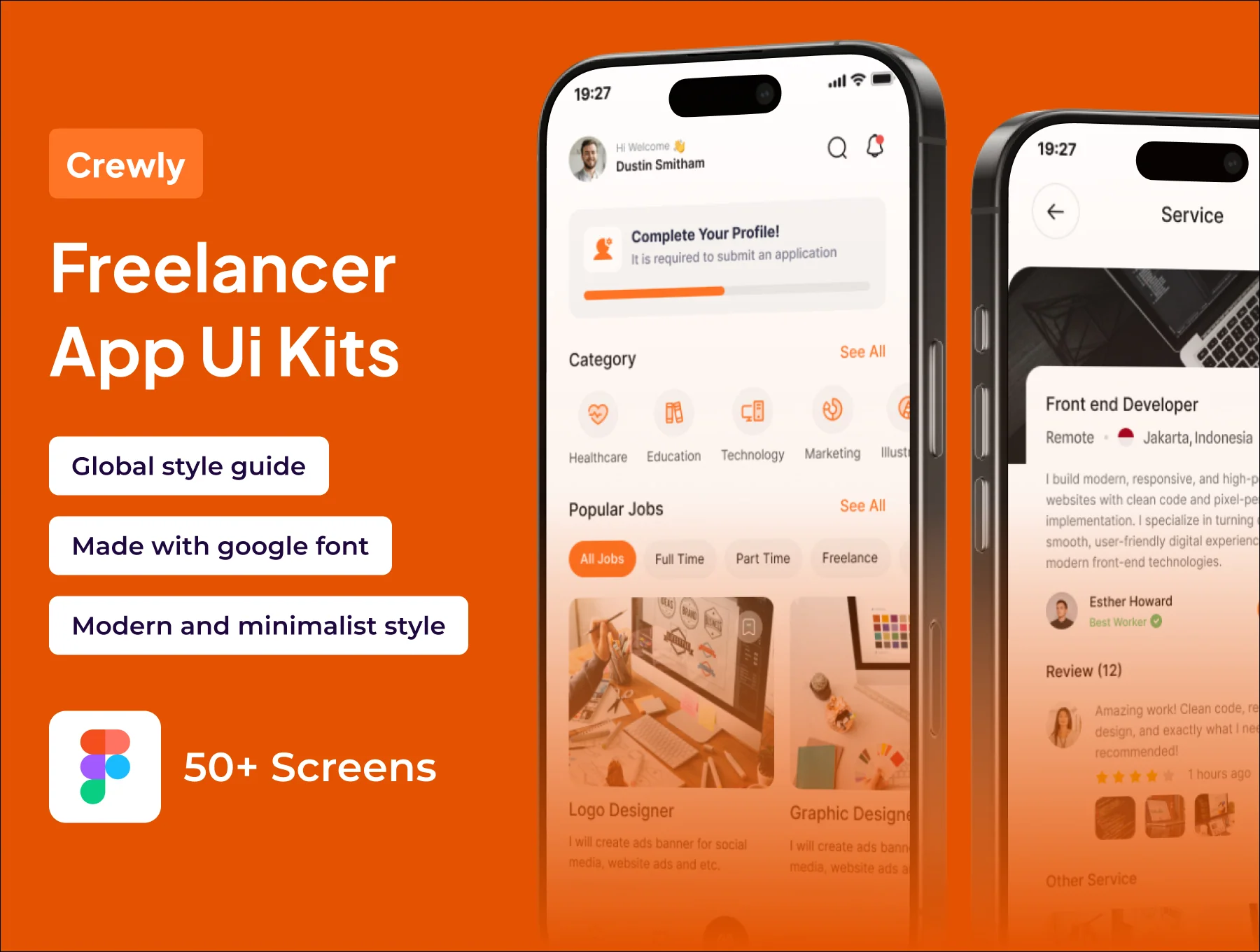 Crewly - Freelancer Premium UI KIts App