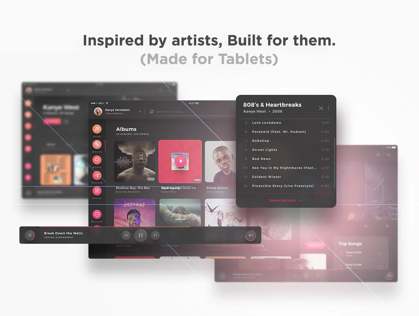 Crimson - Music Player UI Kit 2