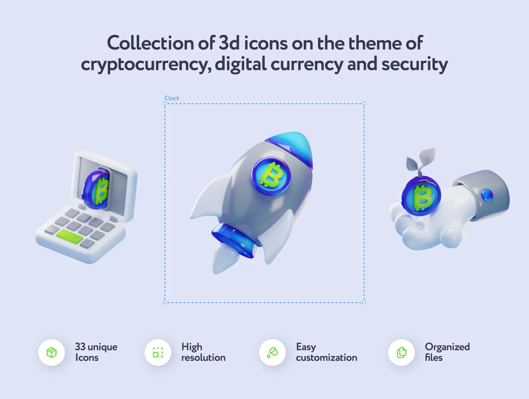 Cripsy Cryptocurrency 3D Icons 2
