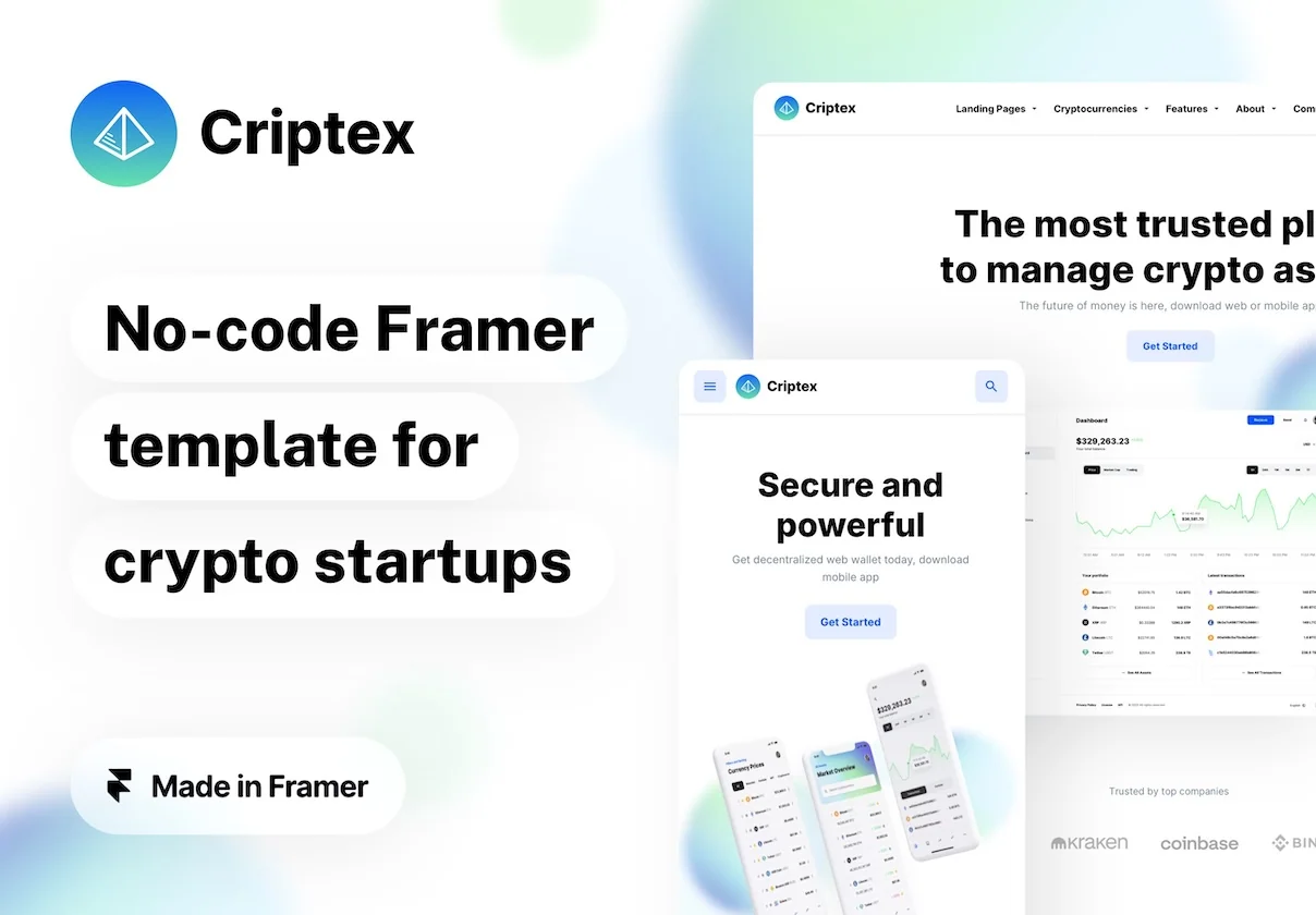 Criptex - Framer Template for Crypto and Web3 Startups