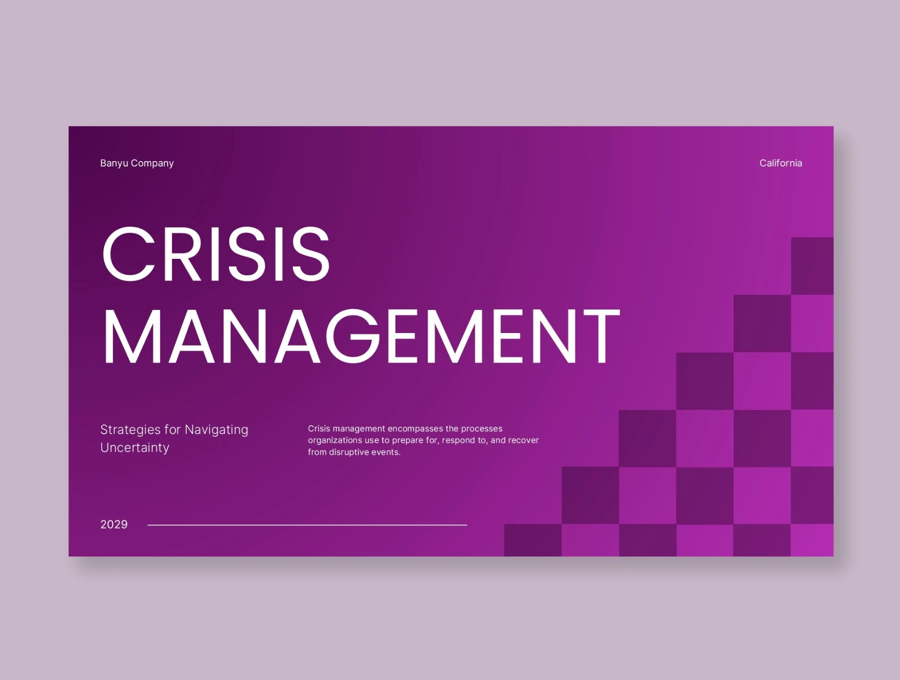 Crisis Management & Recovery Strategy Presentation