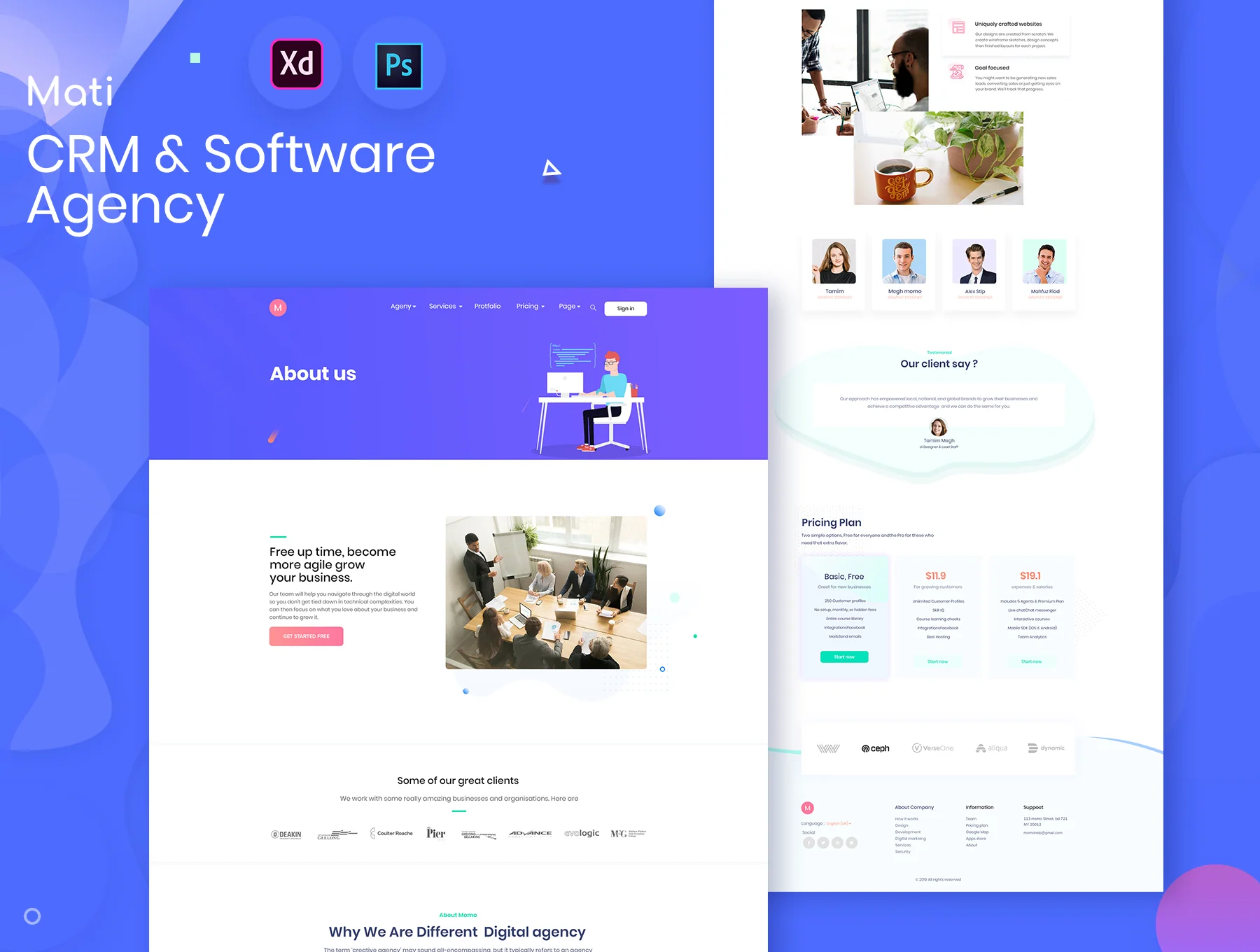 CRM & Software Agency Template 3