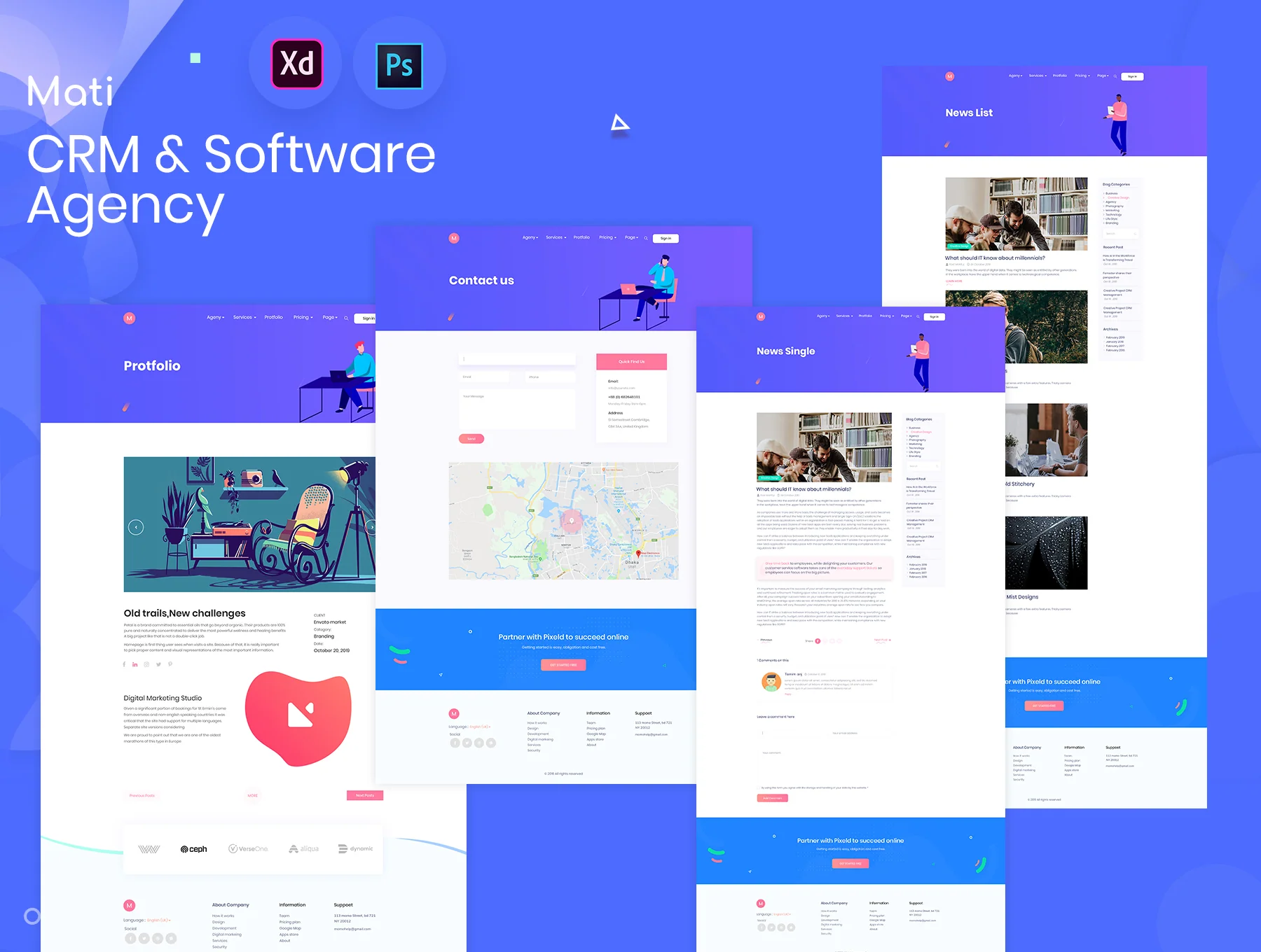 CRM & Software Agency Template 6