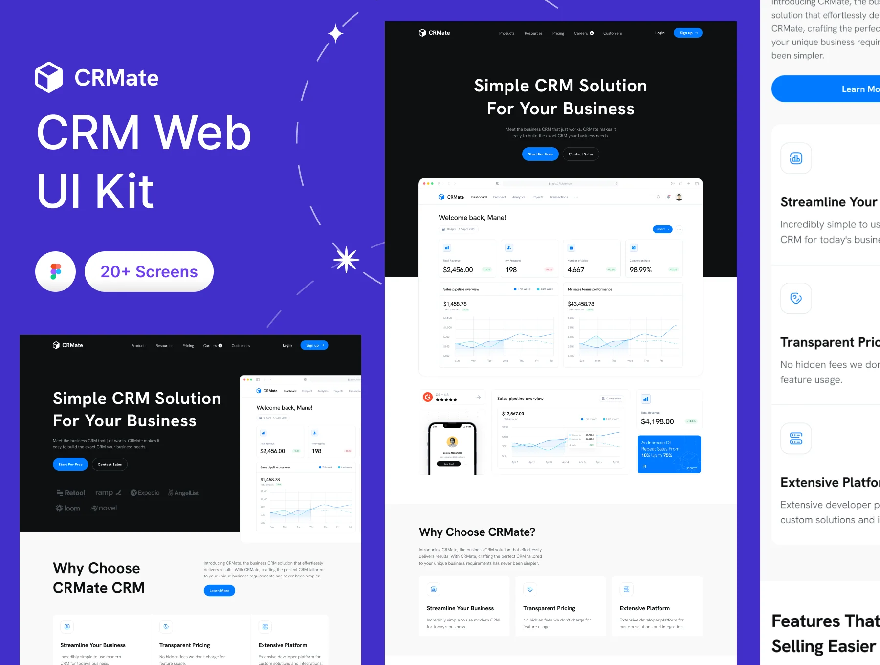 CRMate - CRM Website UI Kit