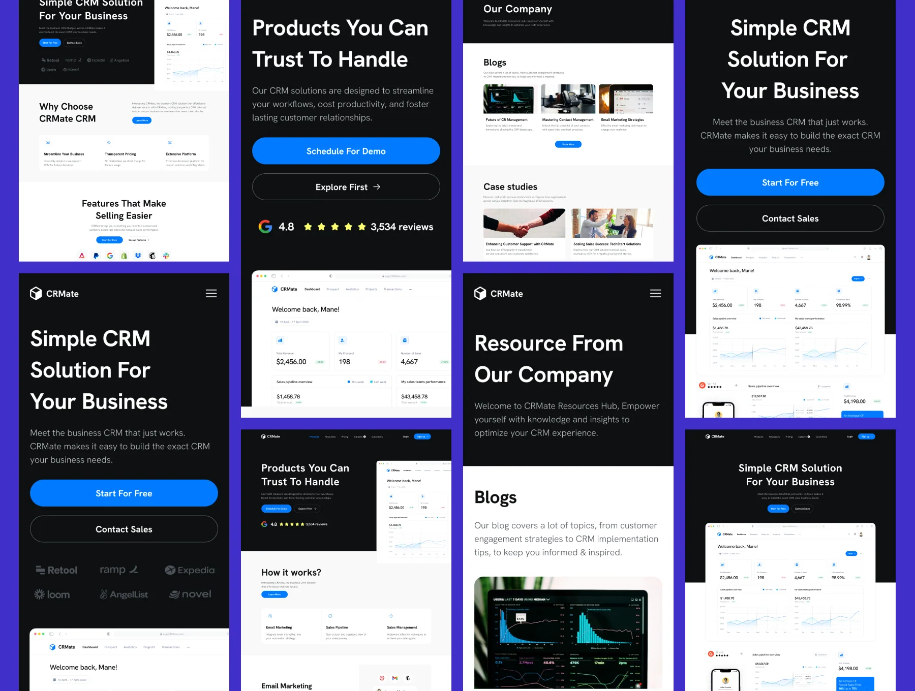 CRMate - CRM Website UI Kit 2