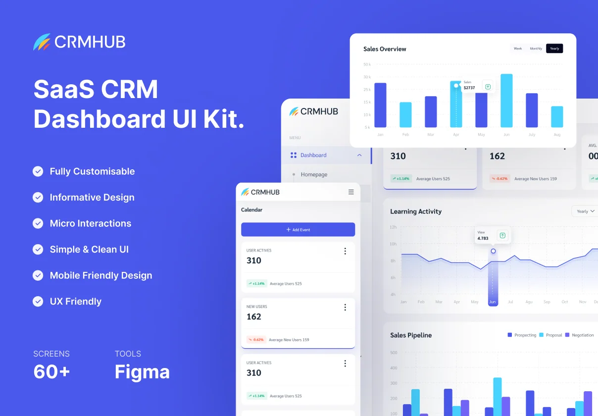CRMHUB - SaaS Dashboard UI Kit