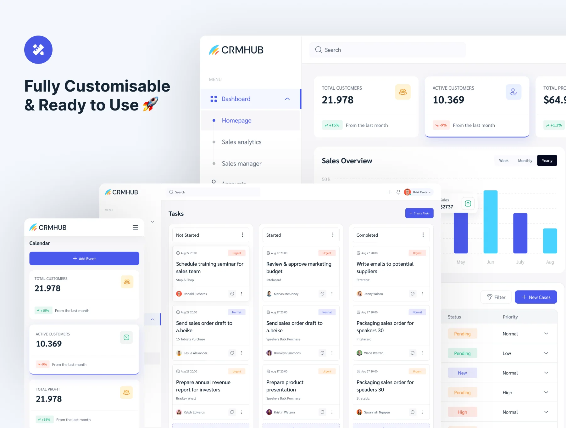 CRMHUB - SaaS Dashboard UI Kit 3