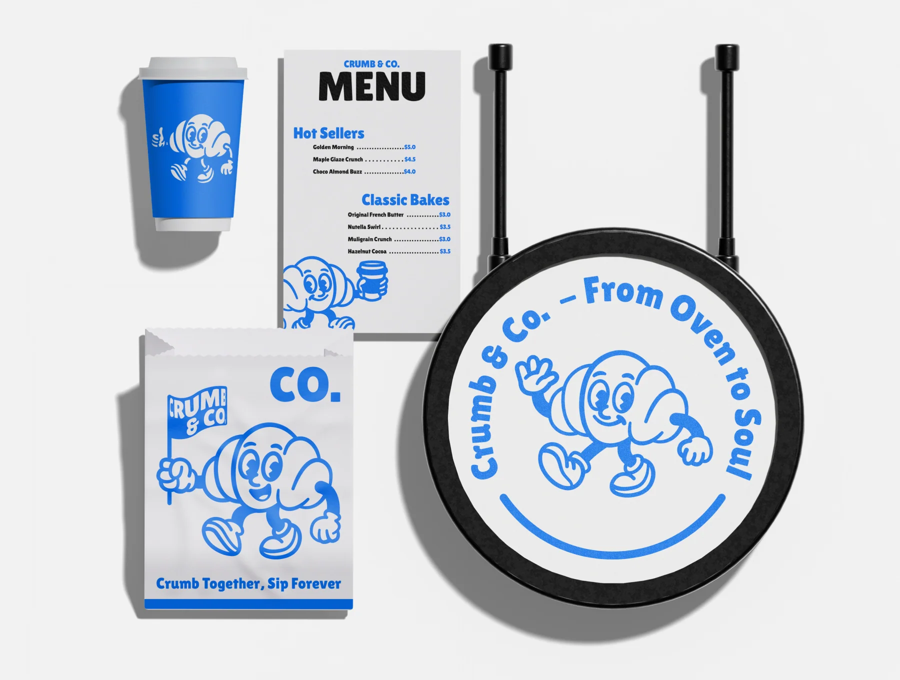 Croissant Bakery Branding Mockup 3