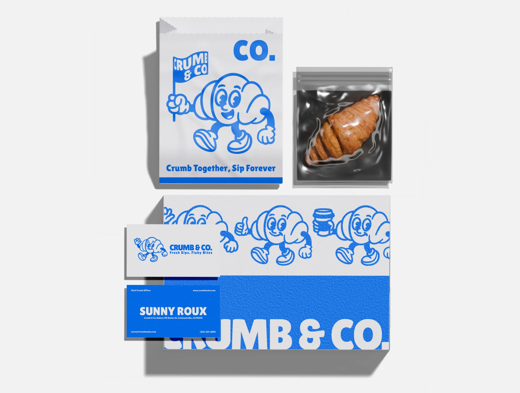 Croissant Bakery Branding Mockup 4