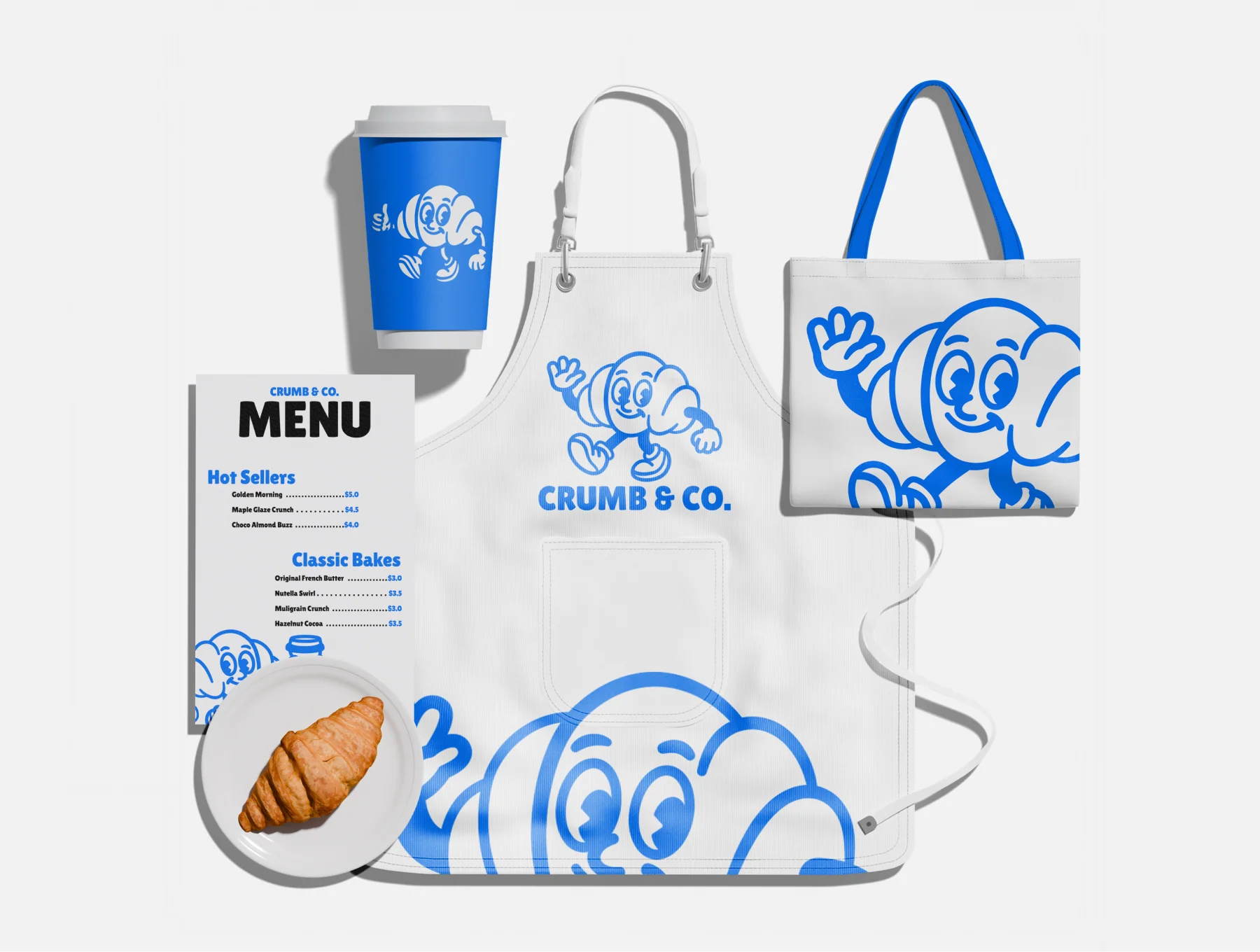 Croissant Bakery Branding Mockup 5